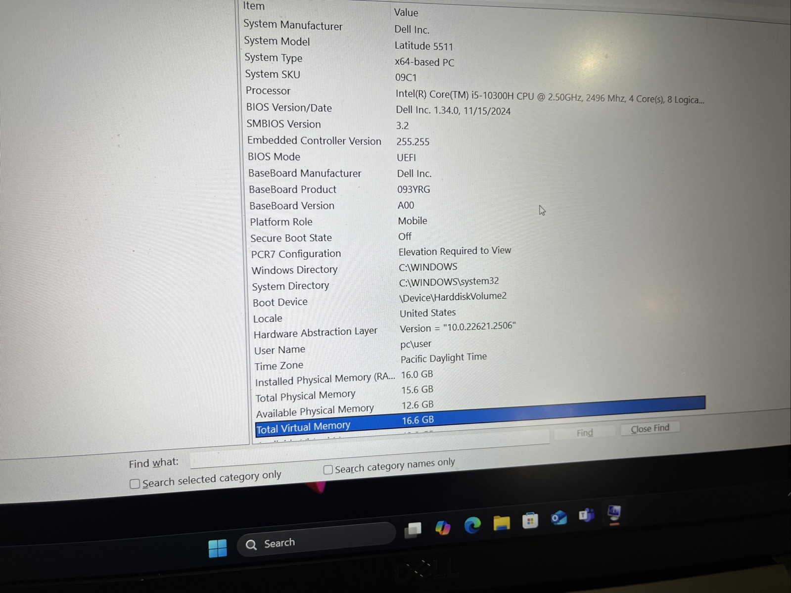 Dell Latitude 5511 Laptop Intel Core i5-10400H 2.6GHz 16GB RAM 256SSD