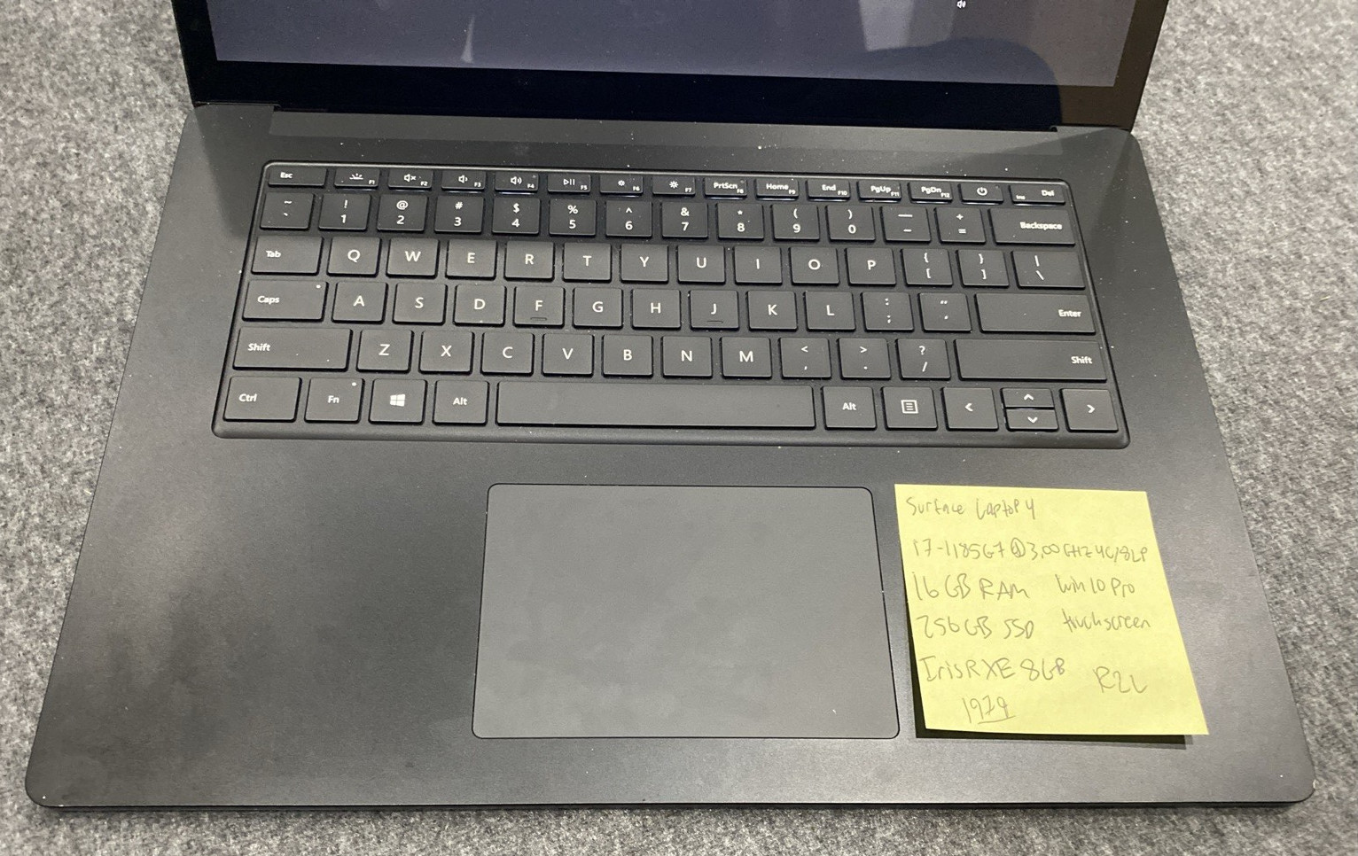 Microsoft Surface Laptop 4 1979 15″ i7-1185G7 @3GHz 16GB RAM 256GB SSD Black A+