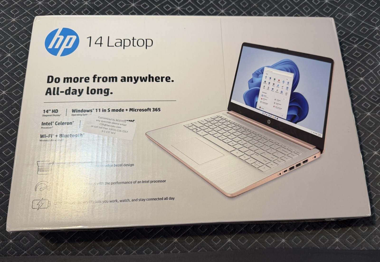 NEW HP 14” Pale Rose Gold Laptop via with FREE SHIPPING!!!!
