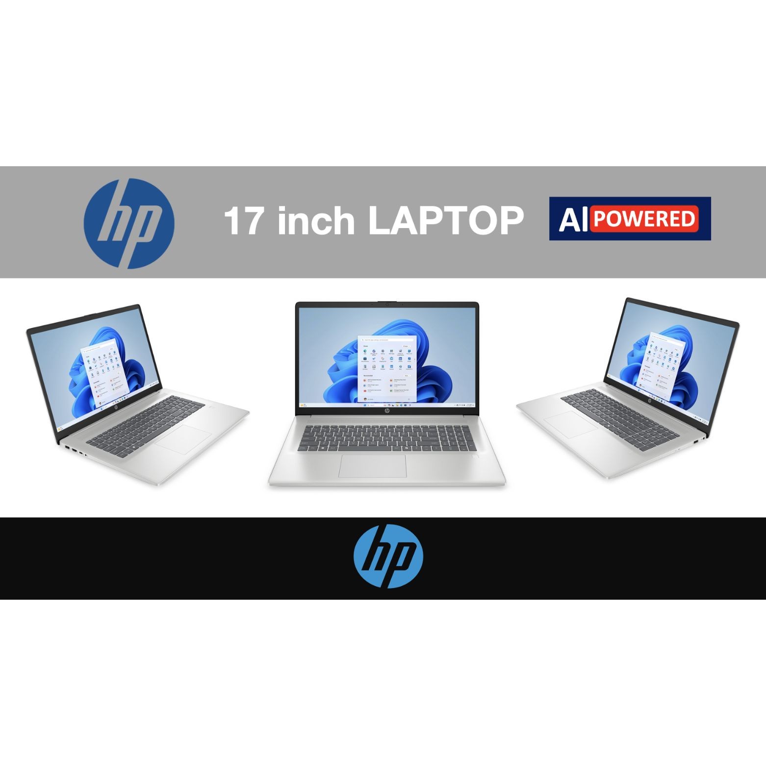 HP AI Powered 17.3″ FHD IPS Intel Ultra 7 255U 16GB DDR5 256GB SSD Win 11 Pro