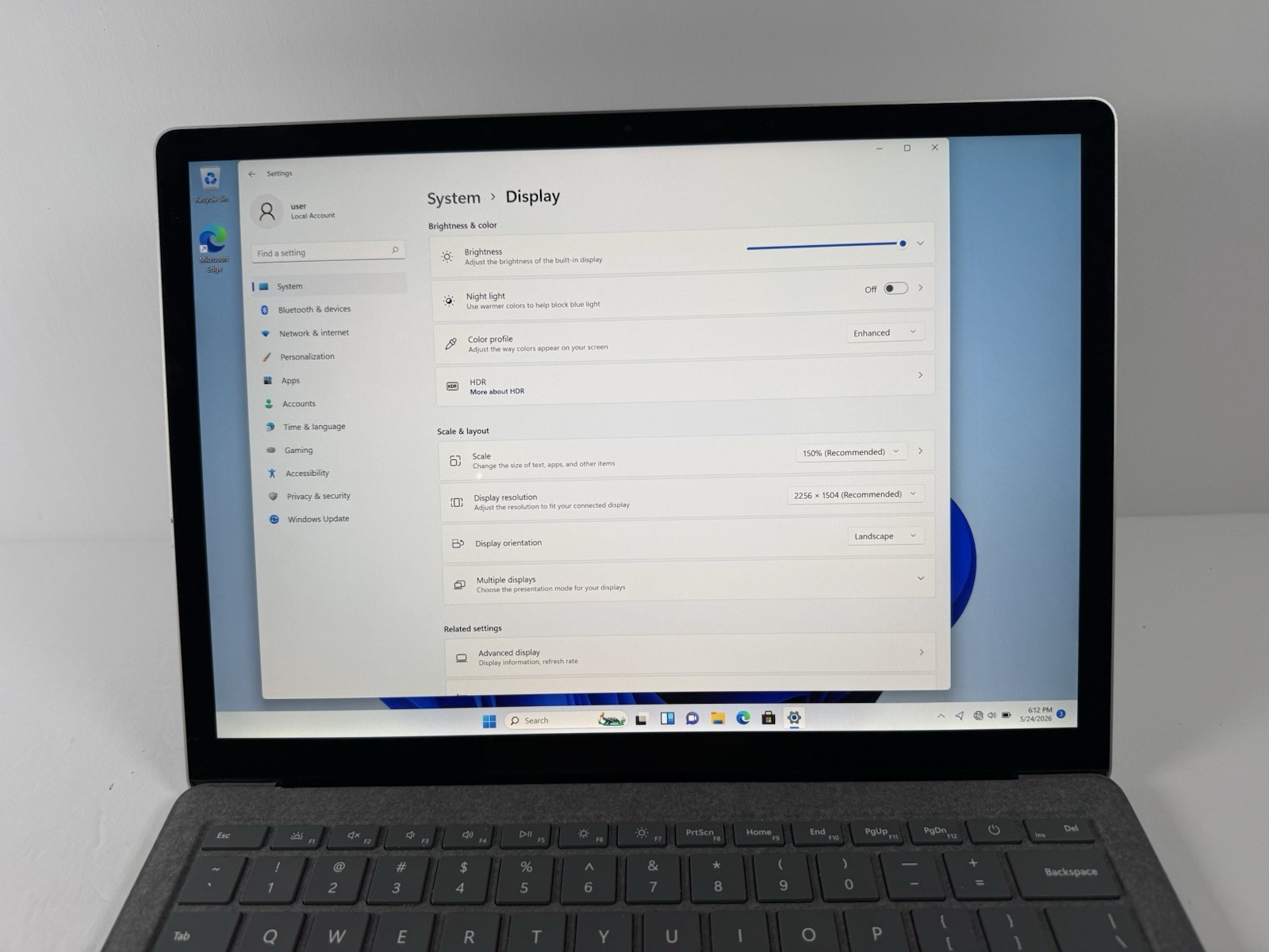 Microsoft Surface Laptop 5 13.5” 1950 Intel Core i7-1265U 16GB RAM 512GB NVME