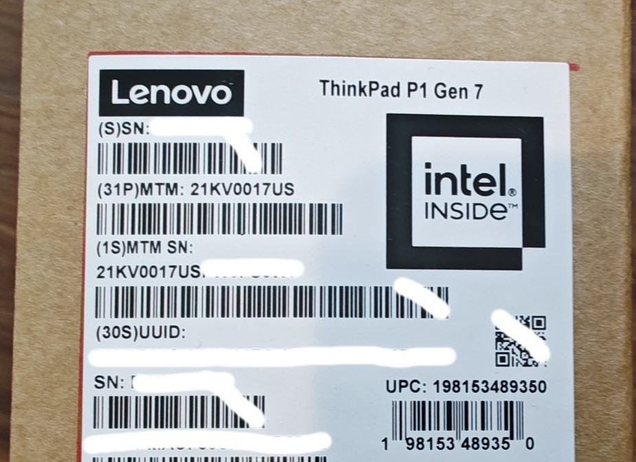 Lenovo ThinkPad P1 Gen 7 — Ultra 7 165H / 32GB RAM / 1TB SSD / RTX 3000 Ada