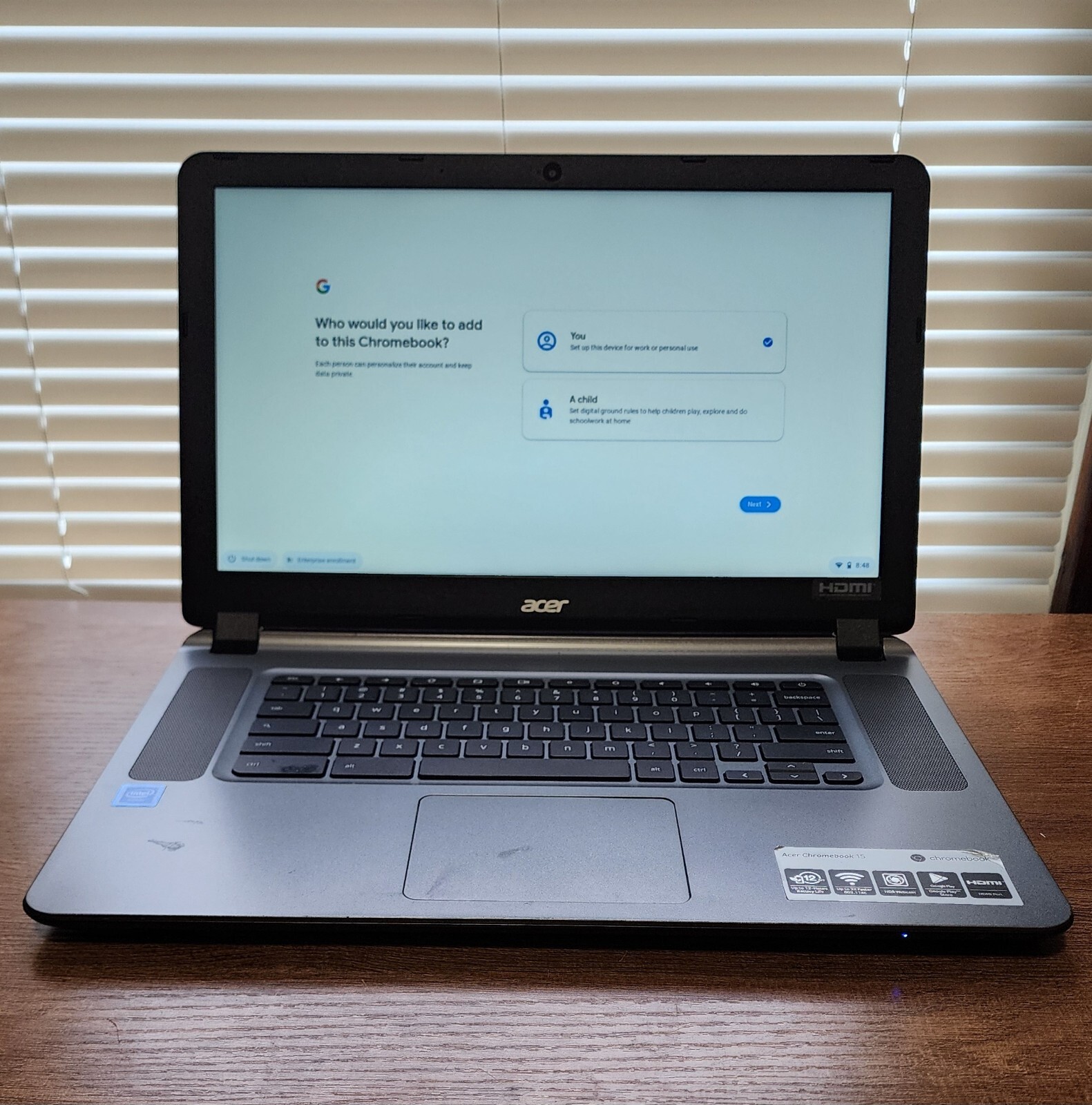 Acer Chromebook 15 – CB3-532 – Model N15Q9 – Celeron – 4GB RAM – 16GB eMMC