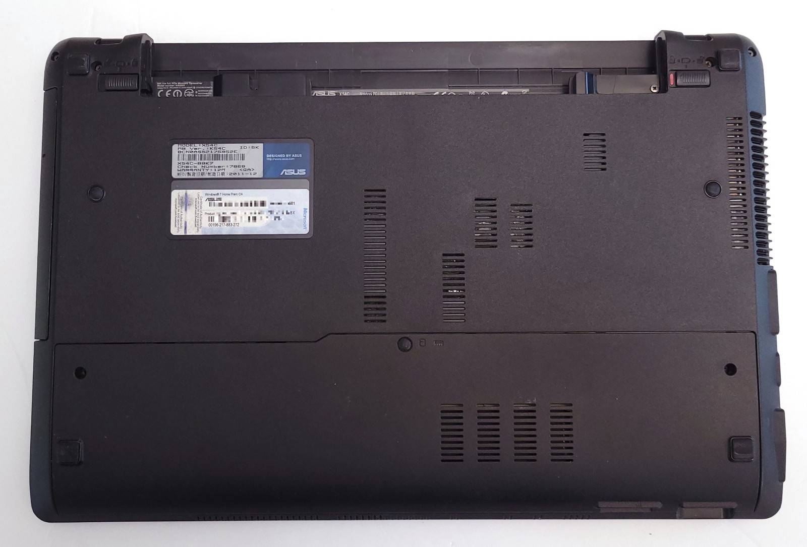 Asus X54C-BBK7 w/Charger — Pentium B960, 4GB RAM, VGA/HDMI-out, USB 3, Ethernet
