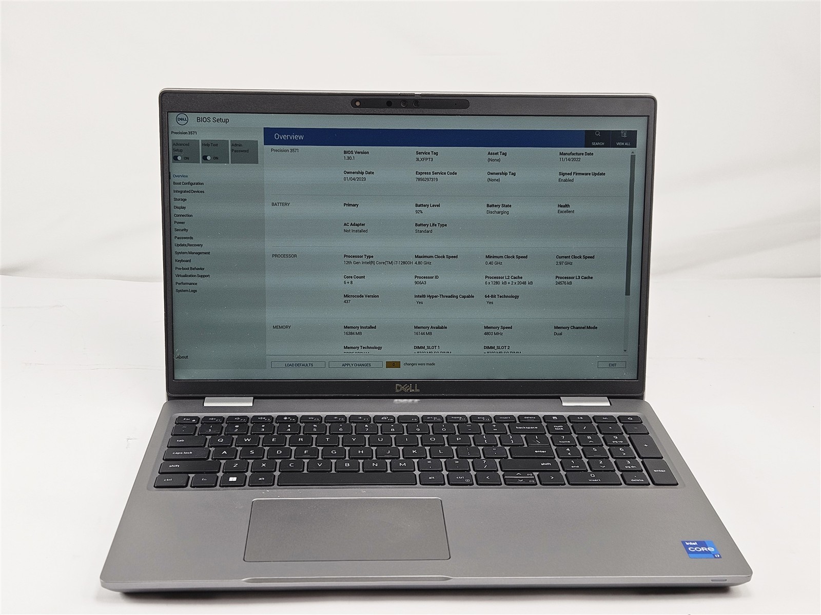 Dell Precision 3571 P104F 16GB 512GB SSD i7-12800H 15.6″ Workstation