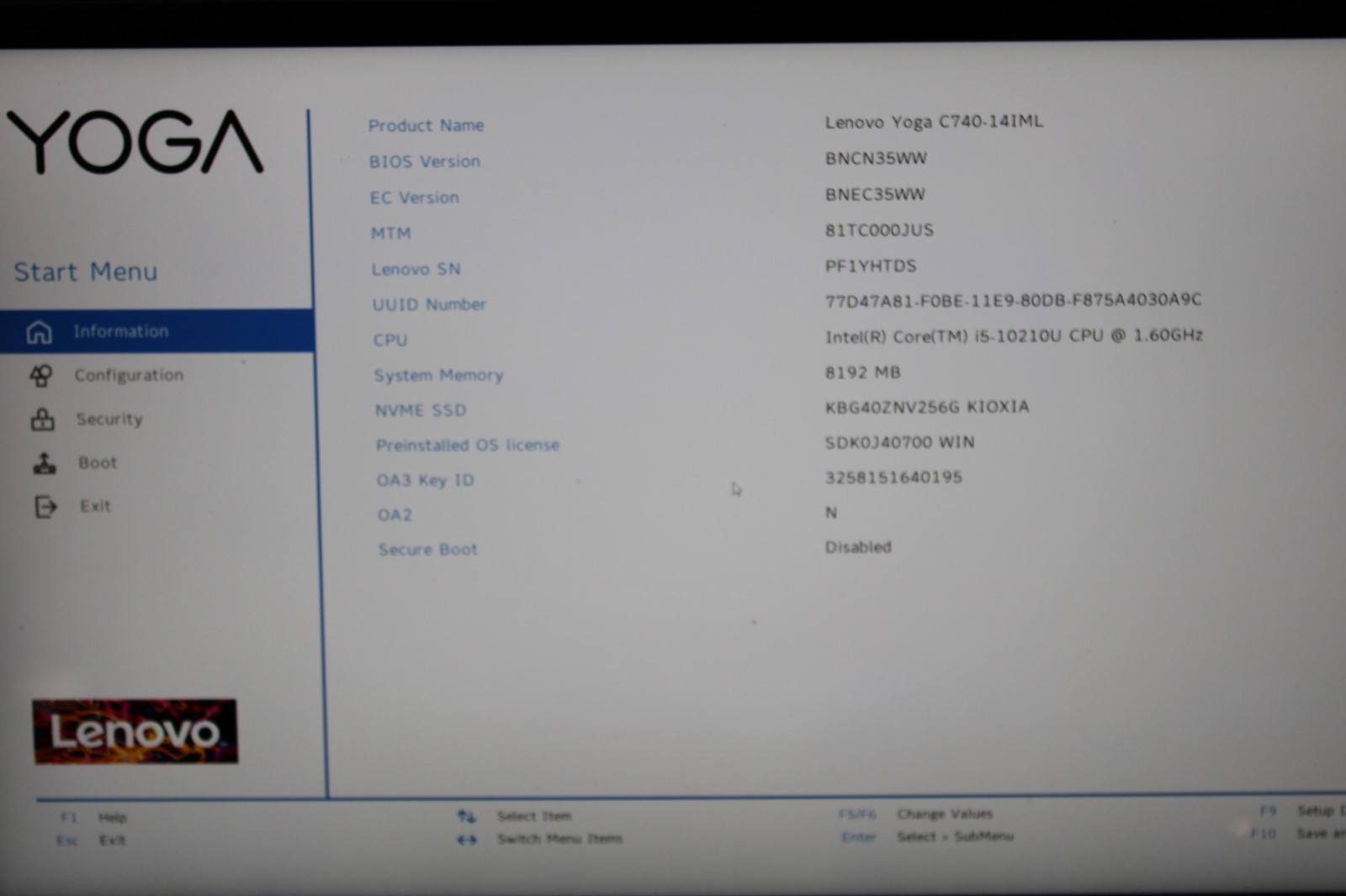 Lenovo Yoga C740-14IML Touch i5-10210U @ 1.6 GHz 8GB RAM 256GB SSD No OS *READ