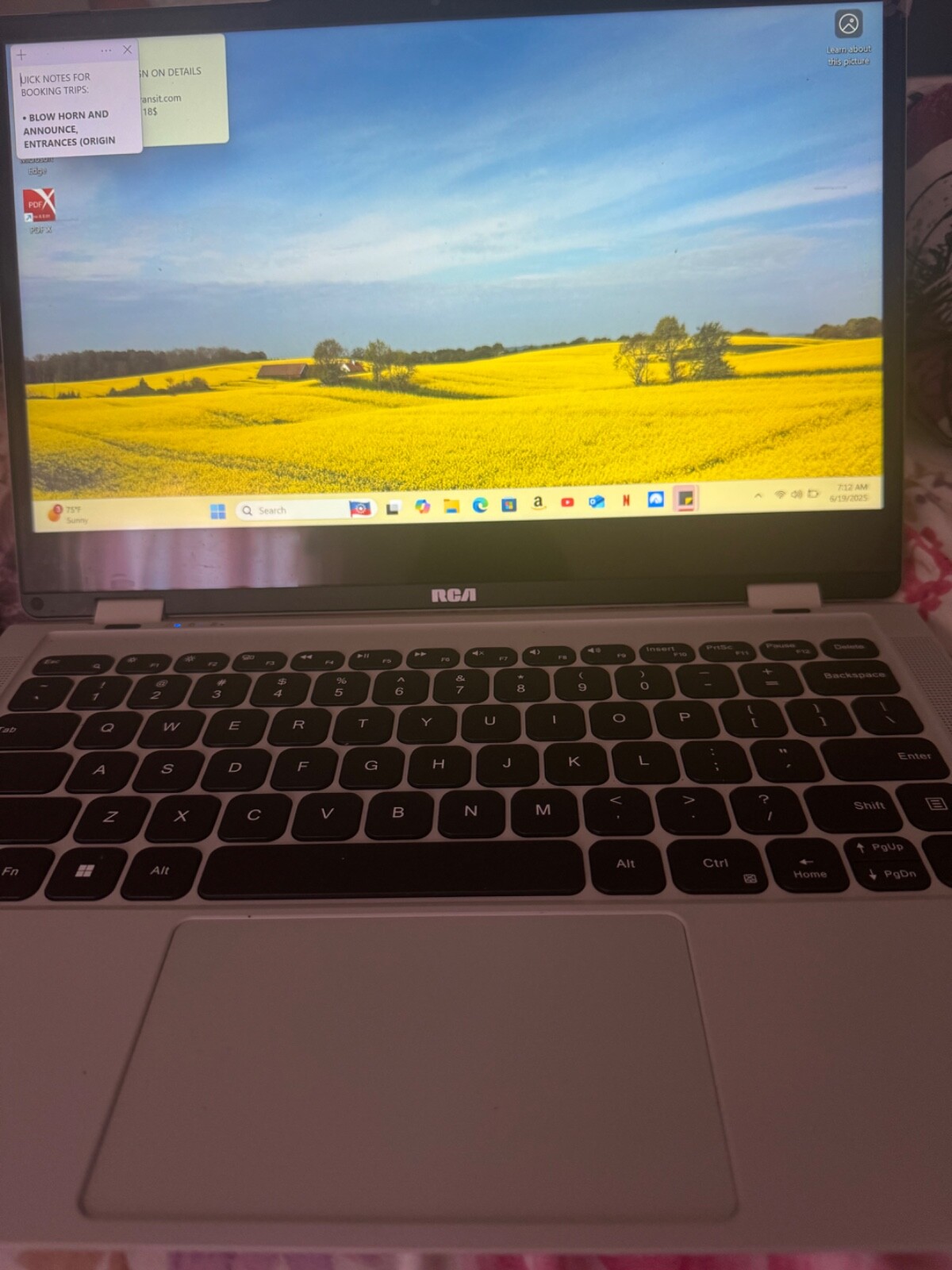 RCA 2 in 1 Laptop 4gb Ram, Silver, 116 GB Storage