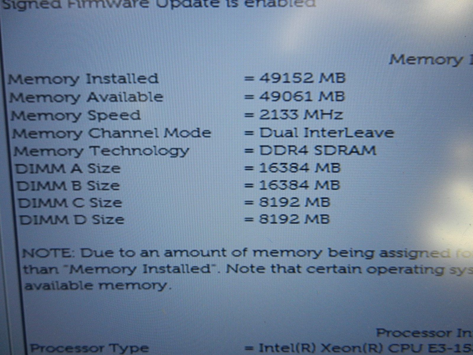Dell Precision 7510 Xeon E3-1575M v5 @ 2.90Ghz / 48GB / NO HDD – boots to bios