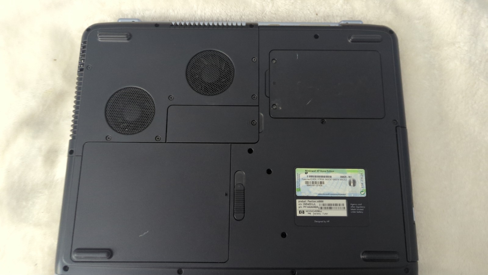 HP Pavilion ZV5000 Amd Athlon 64 768MB Bad Bat 64gb Ssd