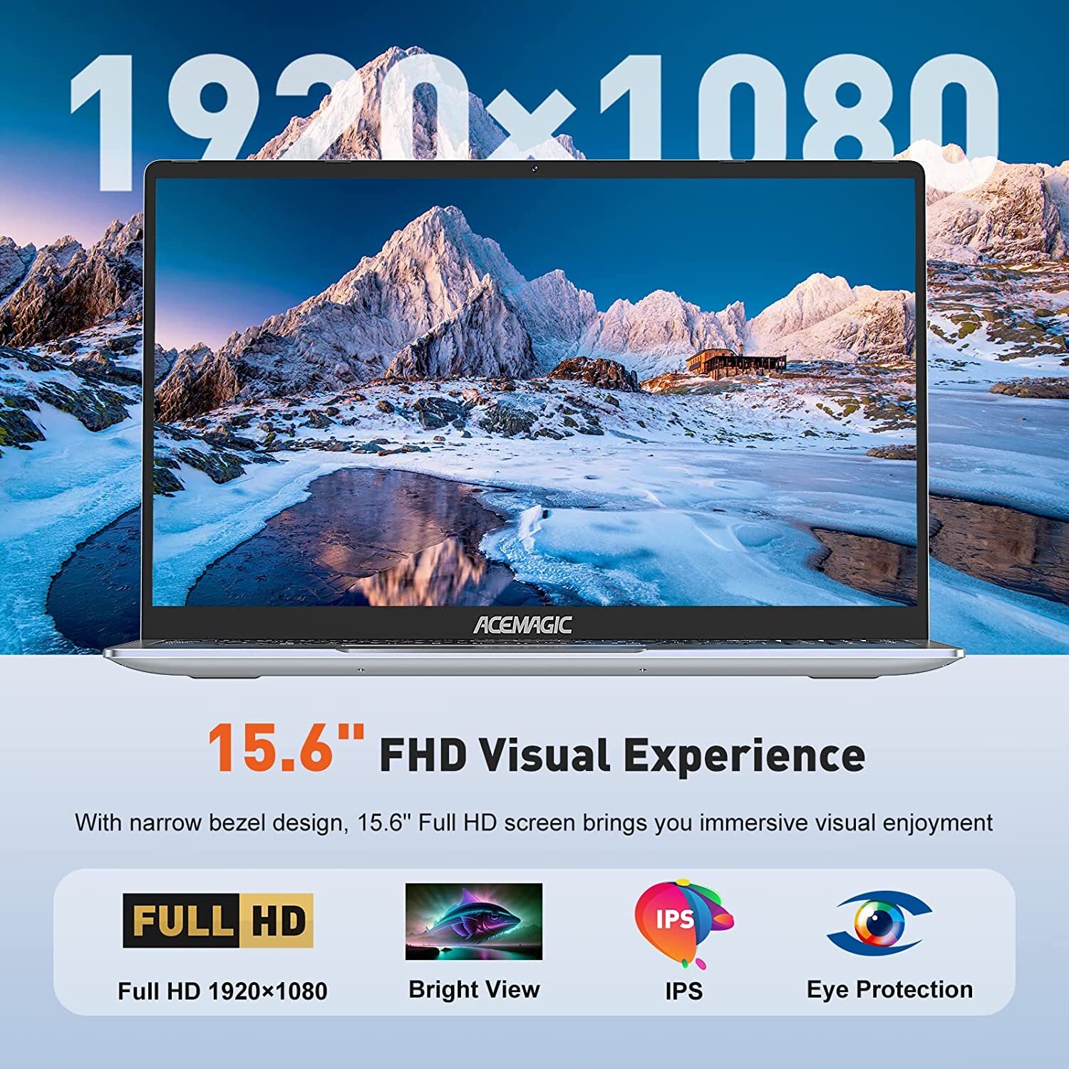 【90% Refurbished】ACEMAGIC 15.6″ Laptop Intel 12th Alder Lake N95 16GB 512GB SSD