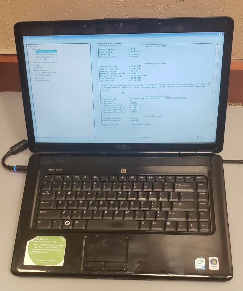 Lot of 2 Toshiba Satellite A105 Intel /Inspiron 1545 C2D 2GB RAM 0GB HDD PARTS