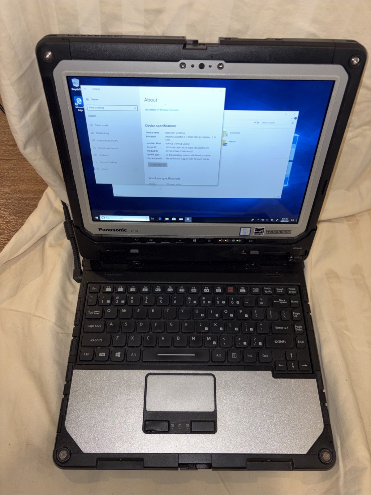 *Panasonic Toughbook CF-33 i5-7300U 2.6Ghz 8gb 256gb SSD Win 10 Pro
