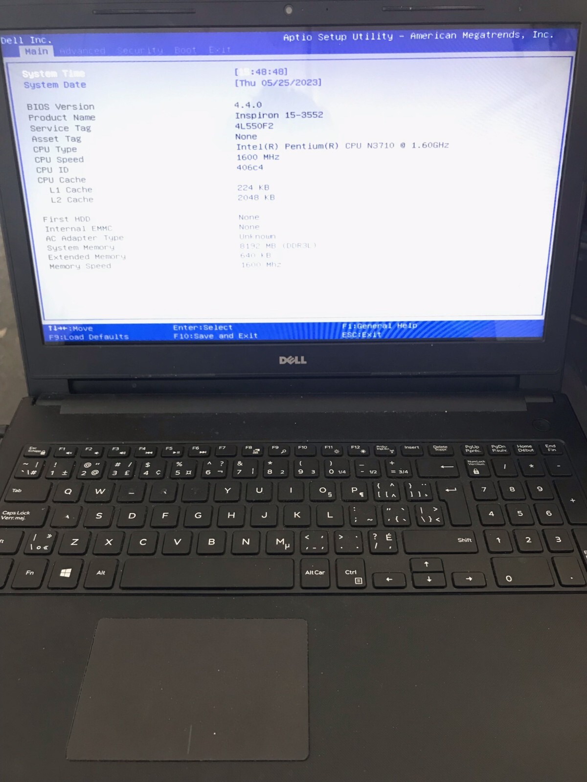 Dell Inspiron 15-3552 Intel Pentium N3710 1.60GHz 8GB 500GB WITH CAMERA