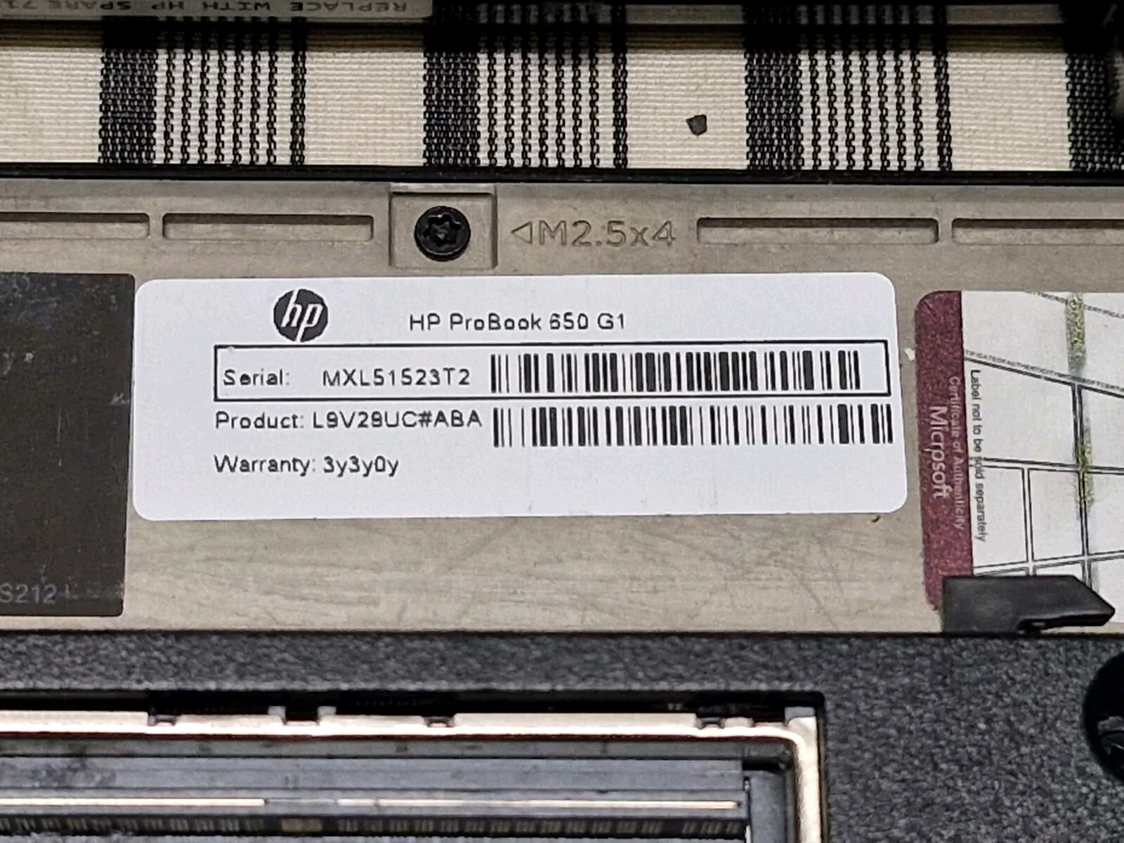 HP ProBook 650 G1, Intel Core i7, Damage Frame, NOS “For Parts Or Not Working”