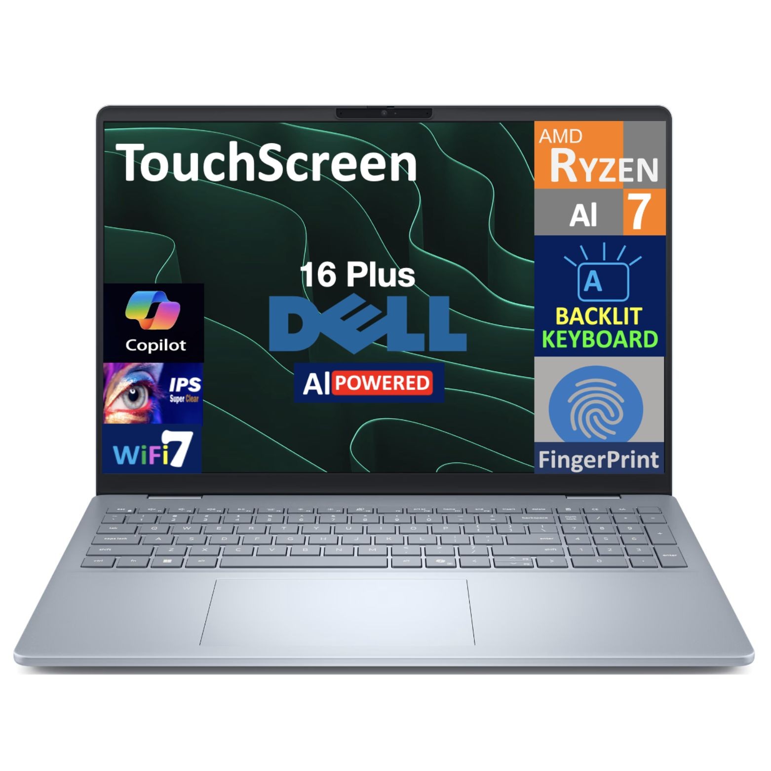 Dell 16 Plus AI Powered 16.0″ WUXGA Touch AMD Ryzen AI 7 350 16GB 1TB SSD W11H