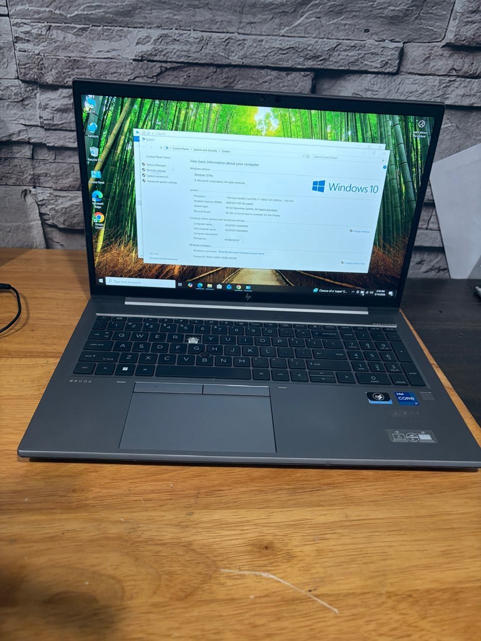 HP ZBook Firefly 15 G8 i7-1165G7 2.80GHz 8GB RAM 256GB SSd NViDIA T500 W 10PRO