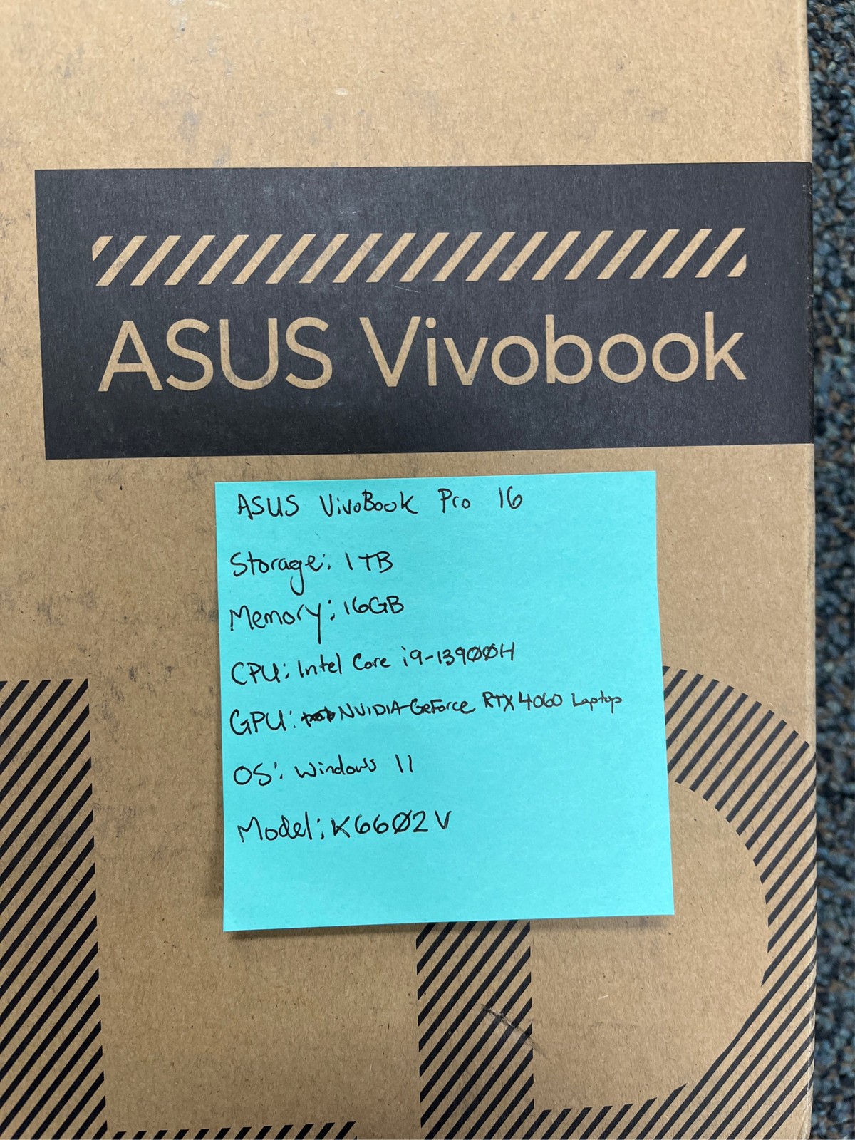 ASUS VivoBook Pro 16 Laptop, 16” Display, Intel Core i9-13900H CPU, NVIDIA® GeFo
