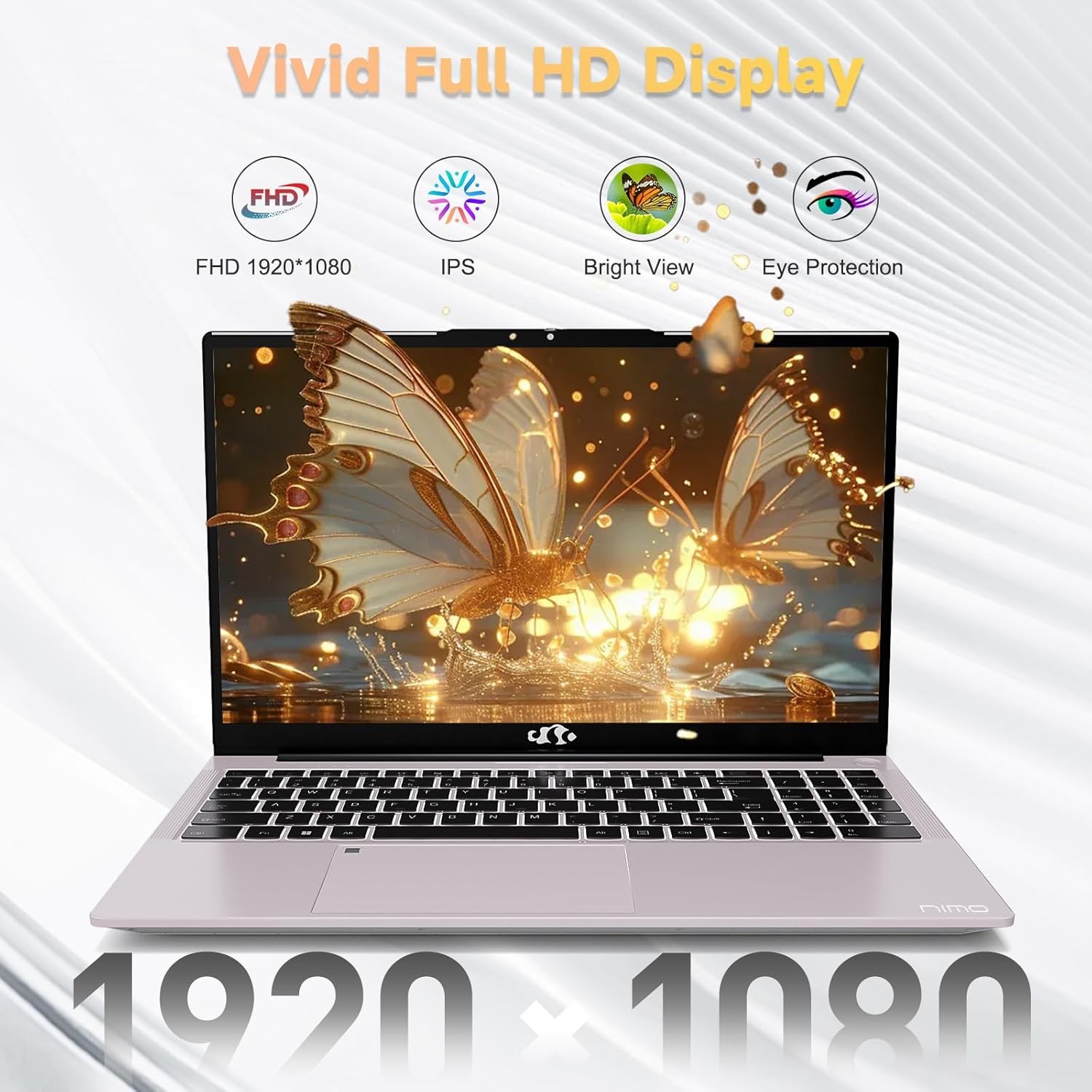 NIMO 15.6″ IPS FHD LightGaming-Laptop 8 Cores AMD R7 6800H 16GB DDR5 RAM 1TB SSD