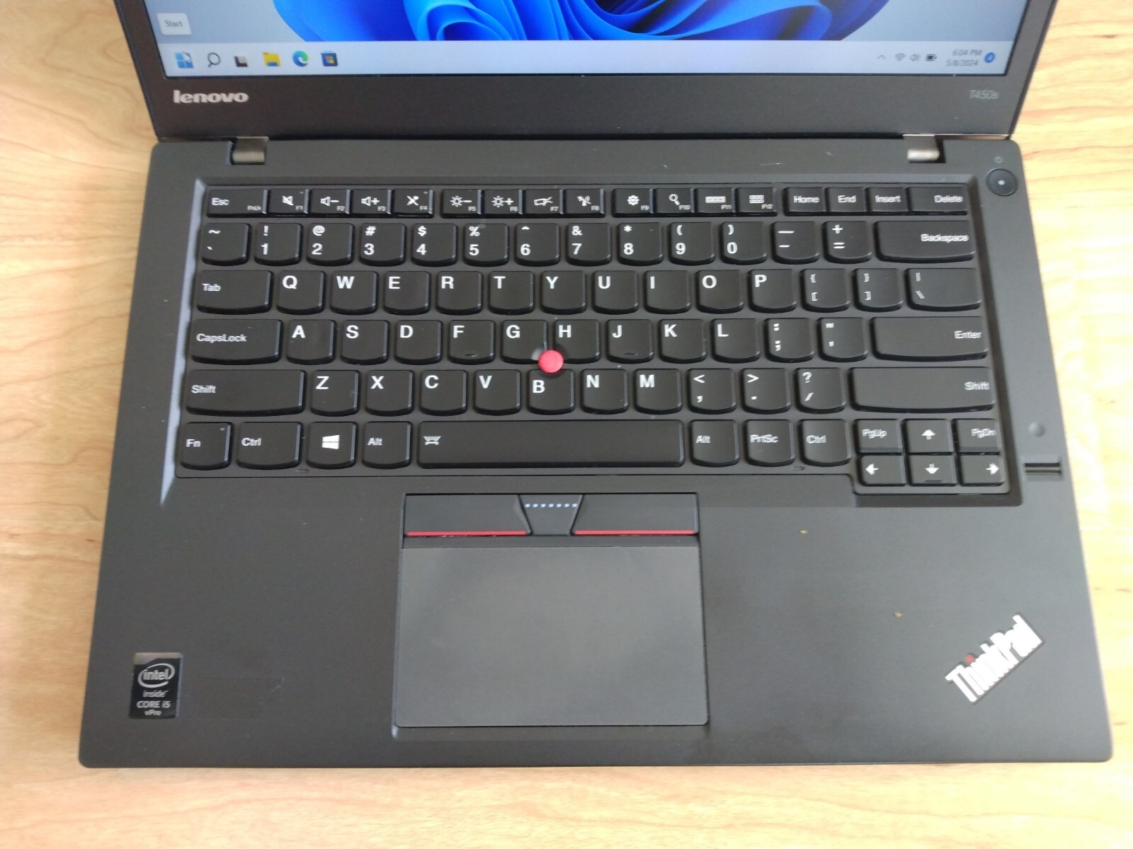 Used Lenovo Thinkpad T450s Core i5 Wndows 11 500gb SSD Drive 12gb RAM Laptop
