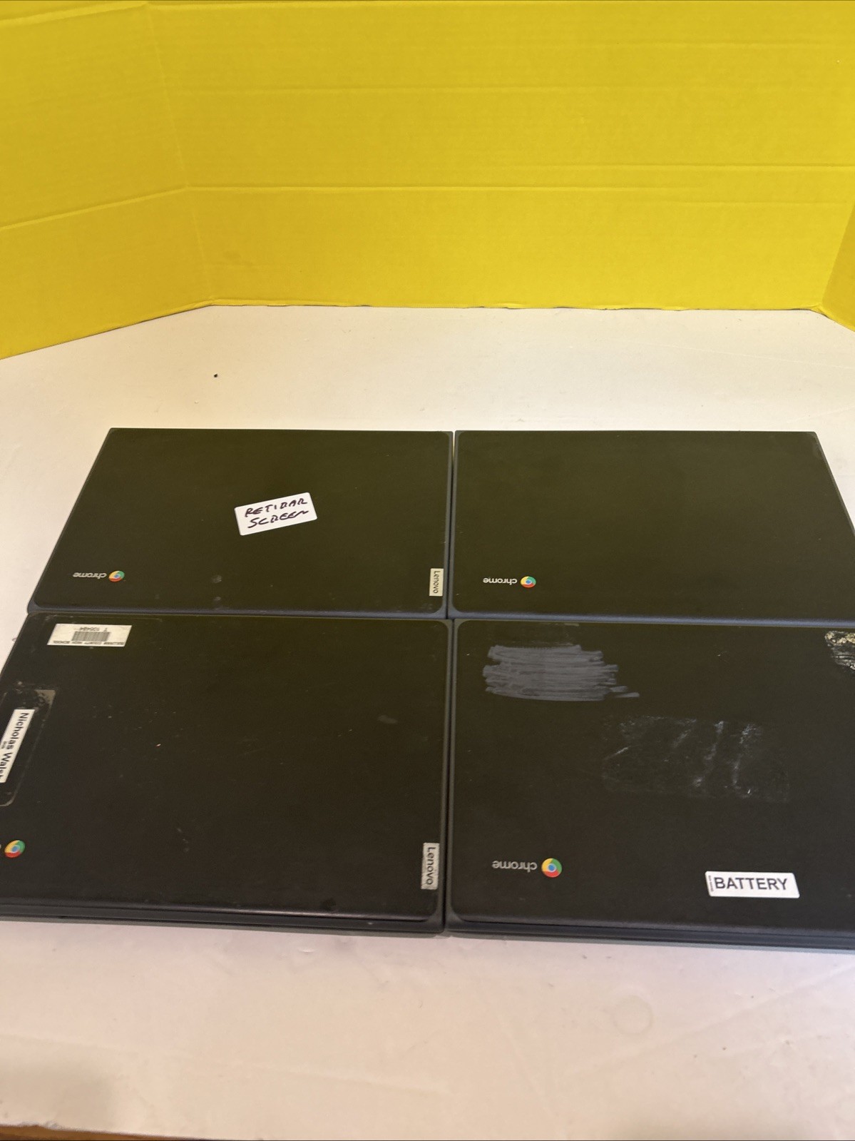 Lot of 4 Lenovo 100e Chromebook 2nd Gen MTK 4GB 32GB Fo Parts Repair