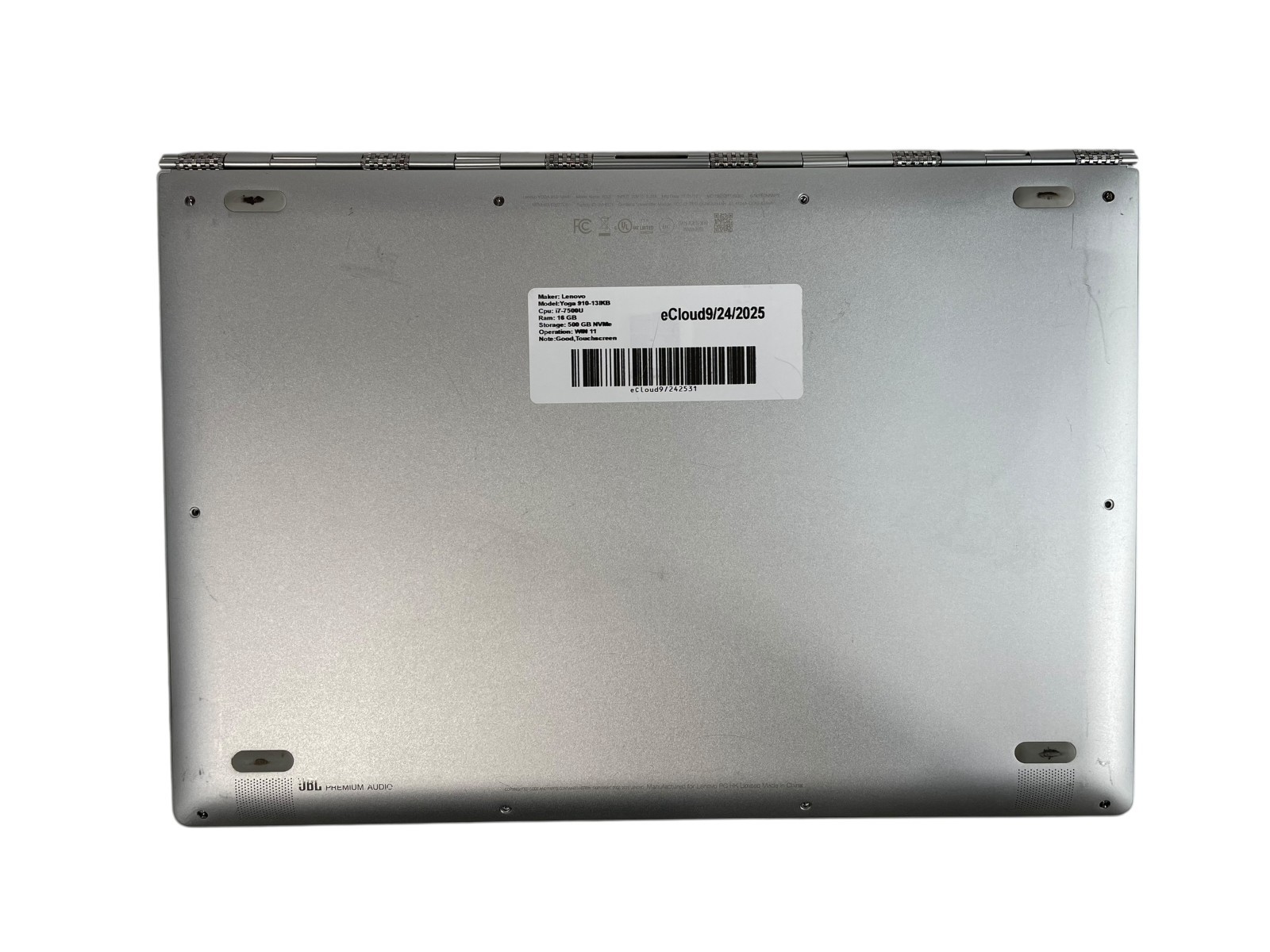 Lenovo Yoga 910-13IKB i7-7500U 16GB 500 GB NVMe WIN 11