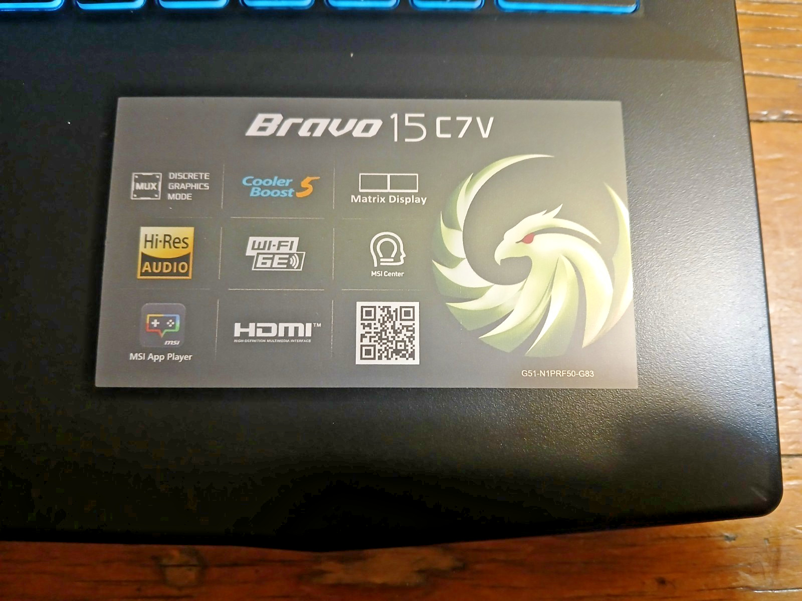 MSI Bravo 15 C7V Gaming Laptop, AMD Ryzen 5 W/ Radeon, RTX 4050, 16GB/500GB