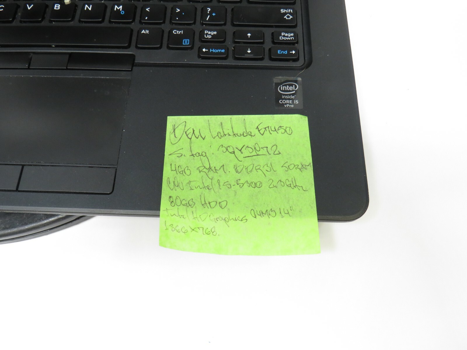 Dell Latitude E7450 Intel Core i5-5300U @2.30GHz 4GB RAM No HDD As Is