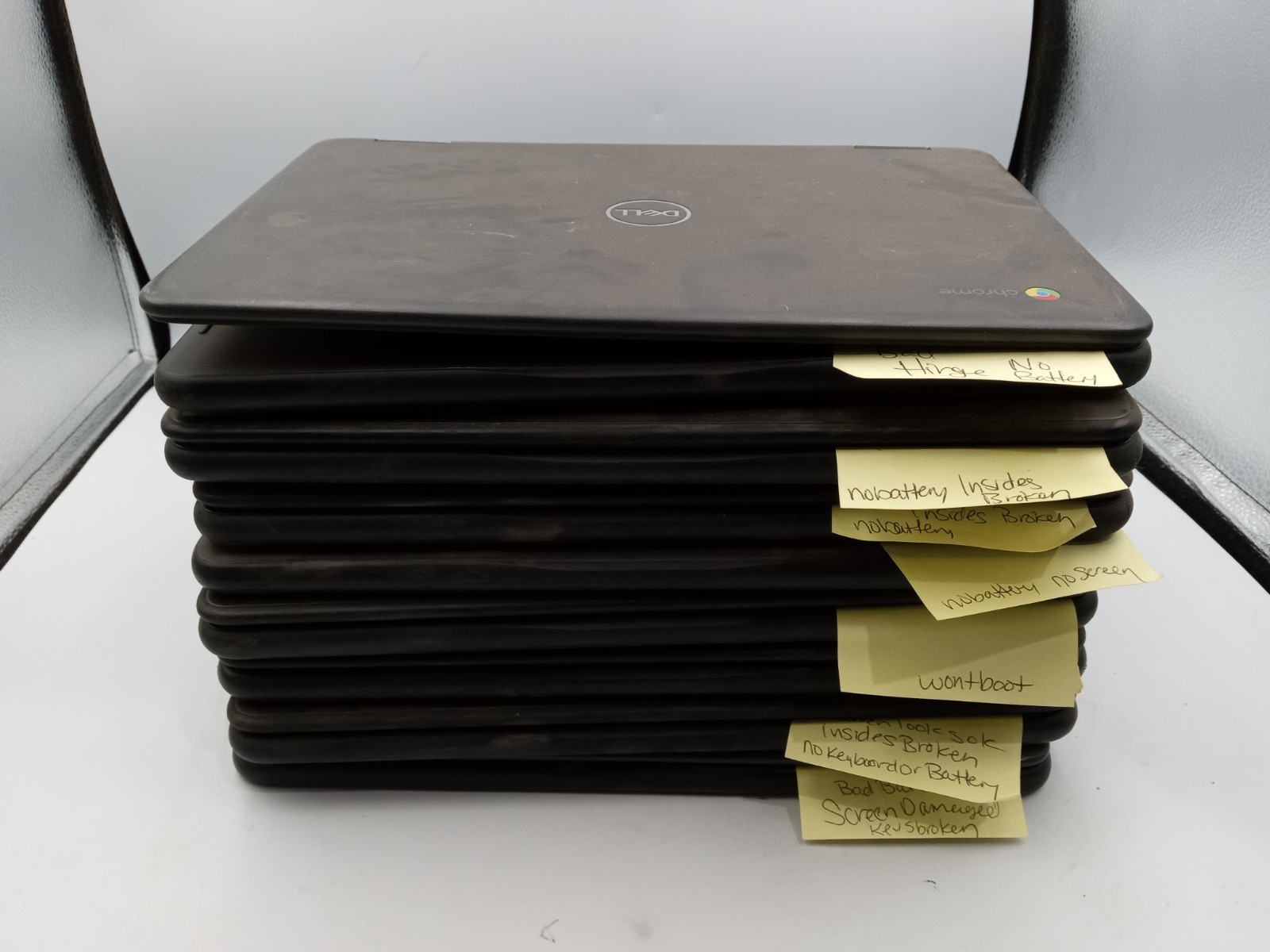 Lot of 8 – Dell 3100 5190 Chromebook Laptops * FOR PARTS * VARIOUS ISSUES -RR