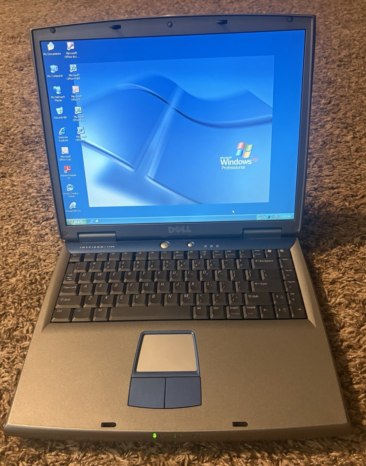 Dell Inspiron 1100 PP07L Notebook Laptop Windows XP/ Holds Charge/Working