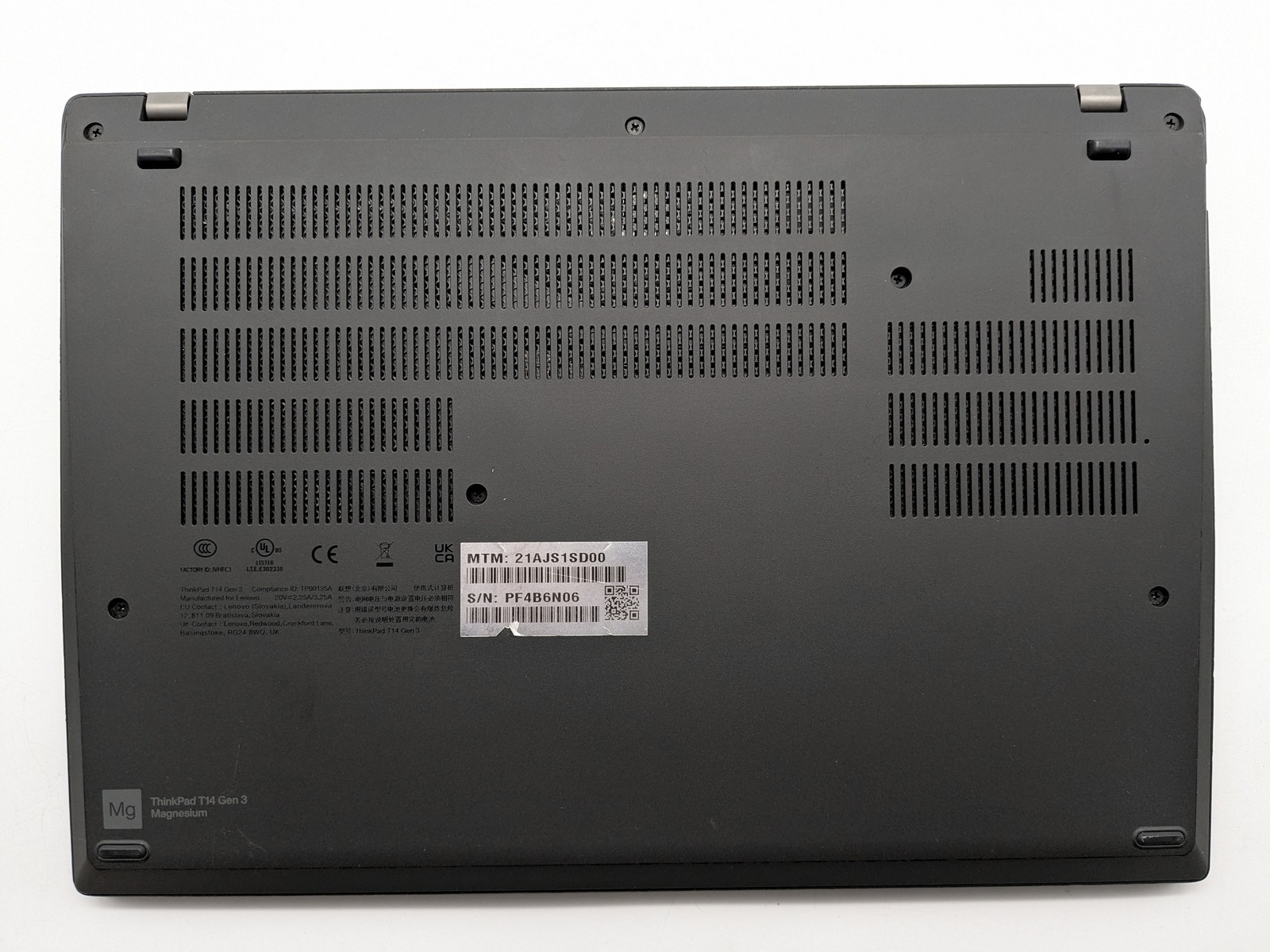 Lenovo ThinkPad T14 Gen 3 14″ FHD+ I5-1245U 256GB SSD 16GB W11P Webcam FPR