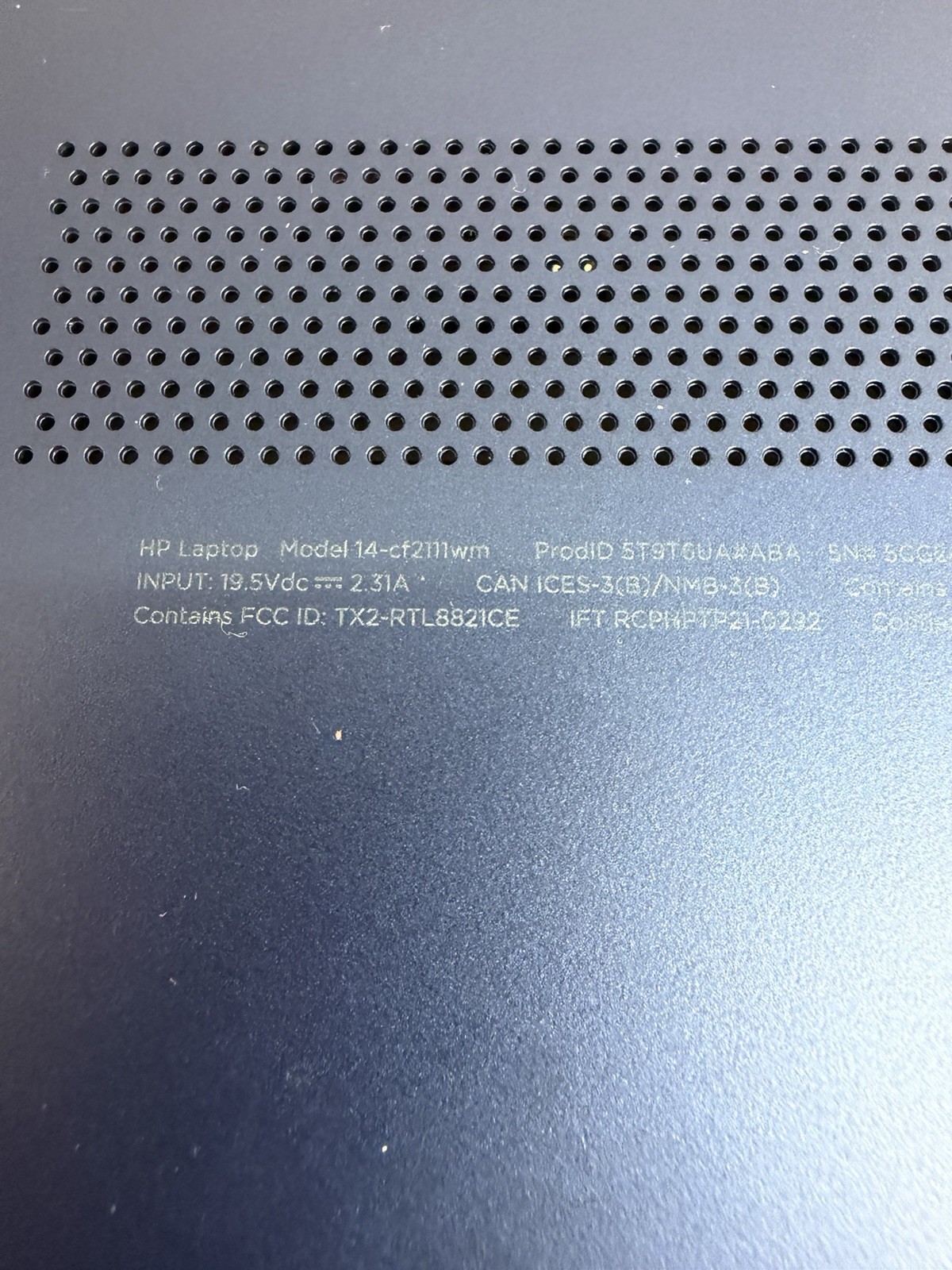 HP 14-cf2111wm 14″ Laptop Blue Intel Processor Windows 11 W/charger EUC