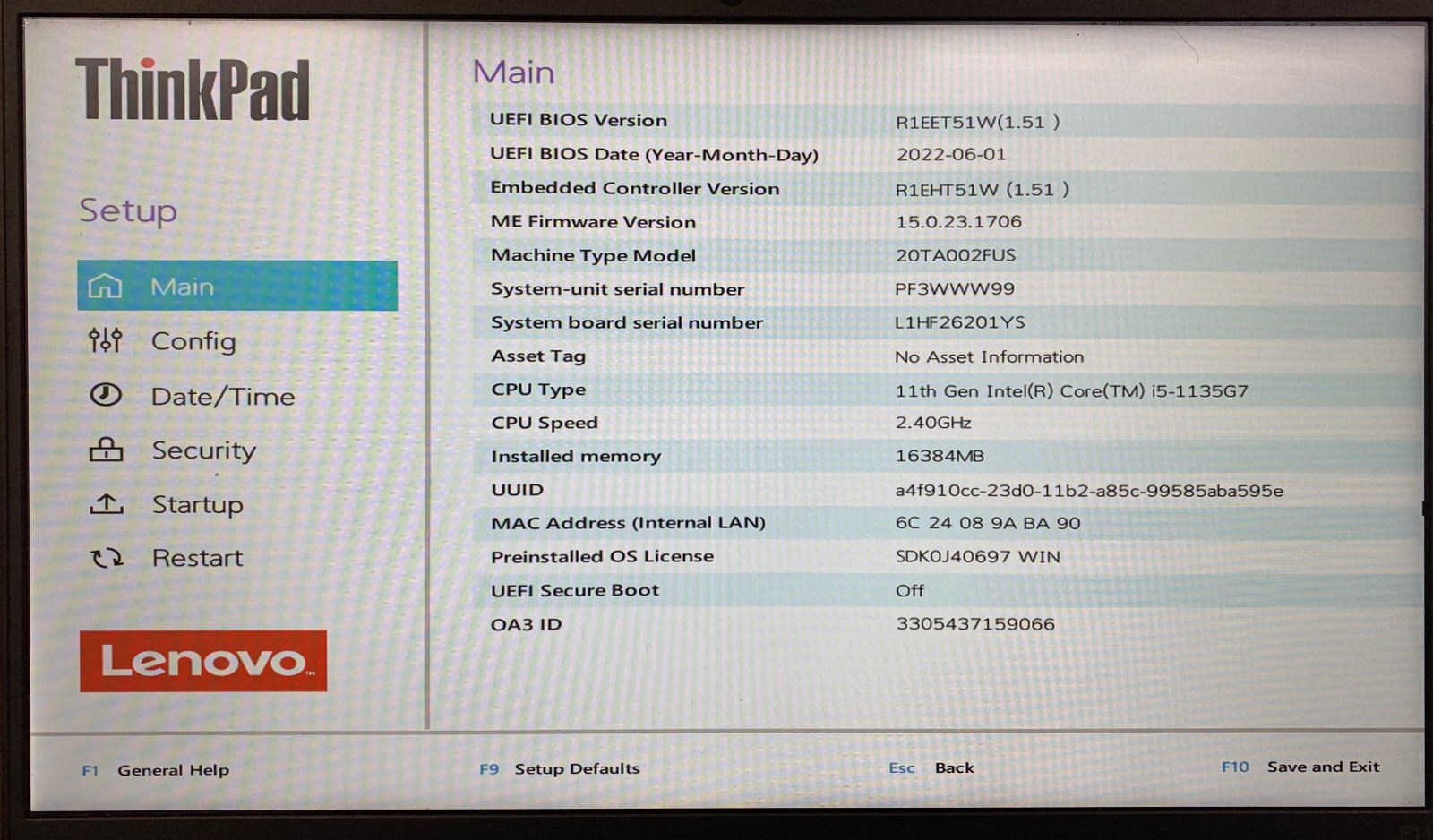 Lenovo ThinkPad E14 Gen 2 14″ Laptop i5-1135G7 16GB RAM 512GB NVMe, As Is