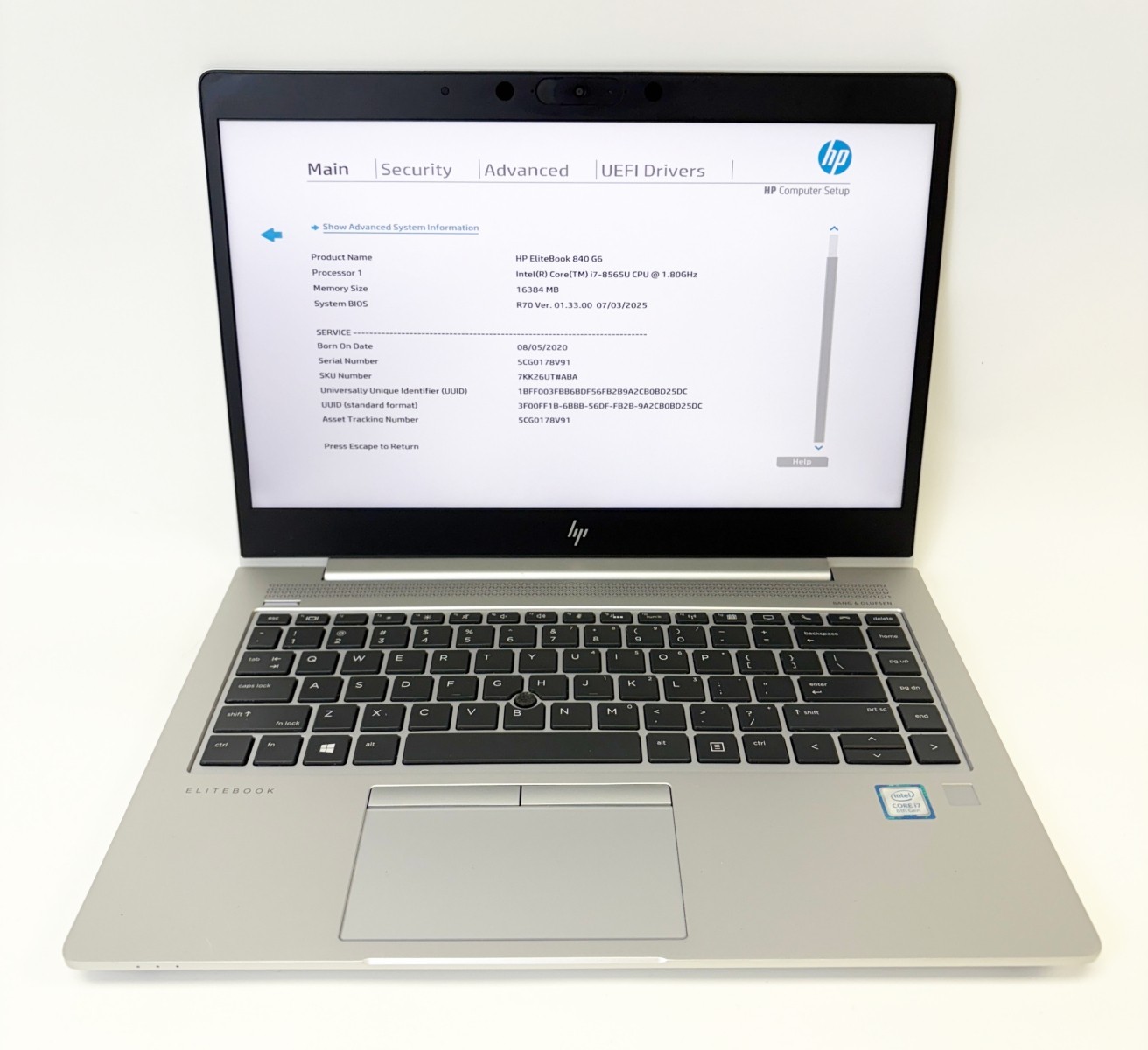 HP EliteBook 840 G6 14″ Laptop Intel Core i7-8565U 1.80GHz 16GB RAM No Storag…