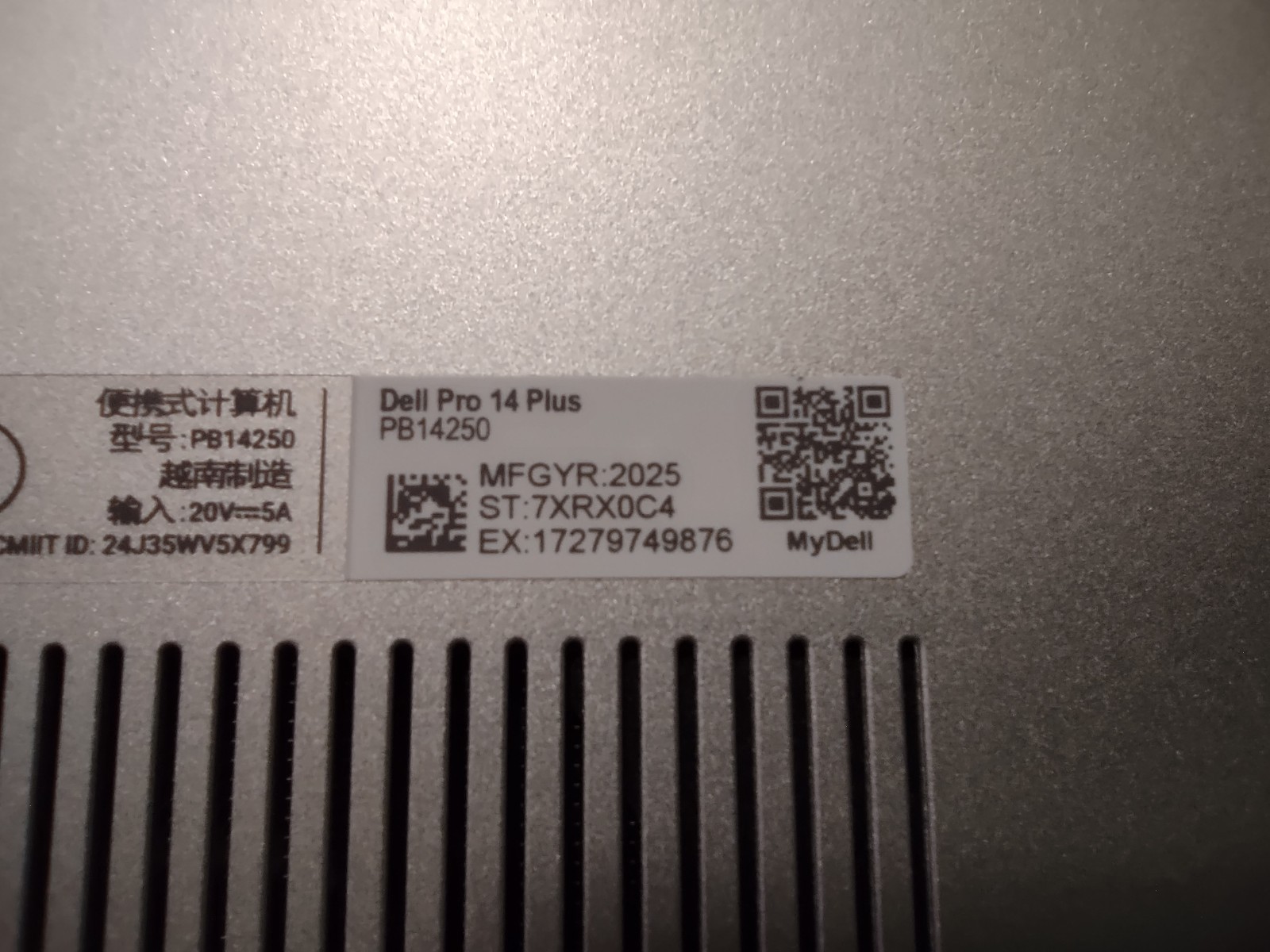 Dell Pro 14 Plus PB14250 14″ FHD+ Intel Core Ultra 5 238V 32GB RAM 1TB SSD