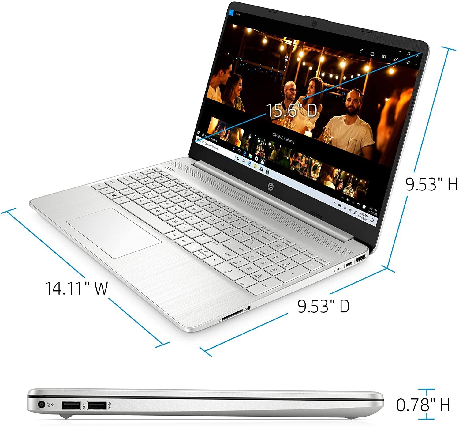 HP 15″ Touchscreen Laptop, AMD Ryzen 3 3250U, 8 GB RAM, 256 GB SSD, Win 10