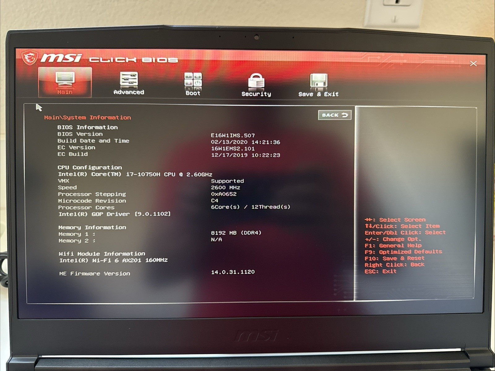 MSI GF65 THIN 10SDR-458 15.6” 512GB SSD, Intel Core i7-10750H, 2.60GHz, 8GB, W11