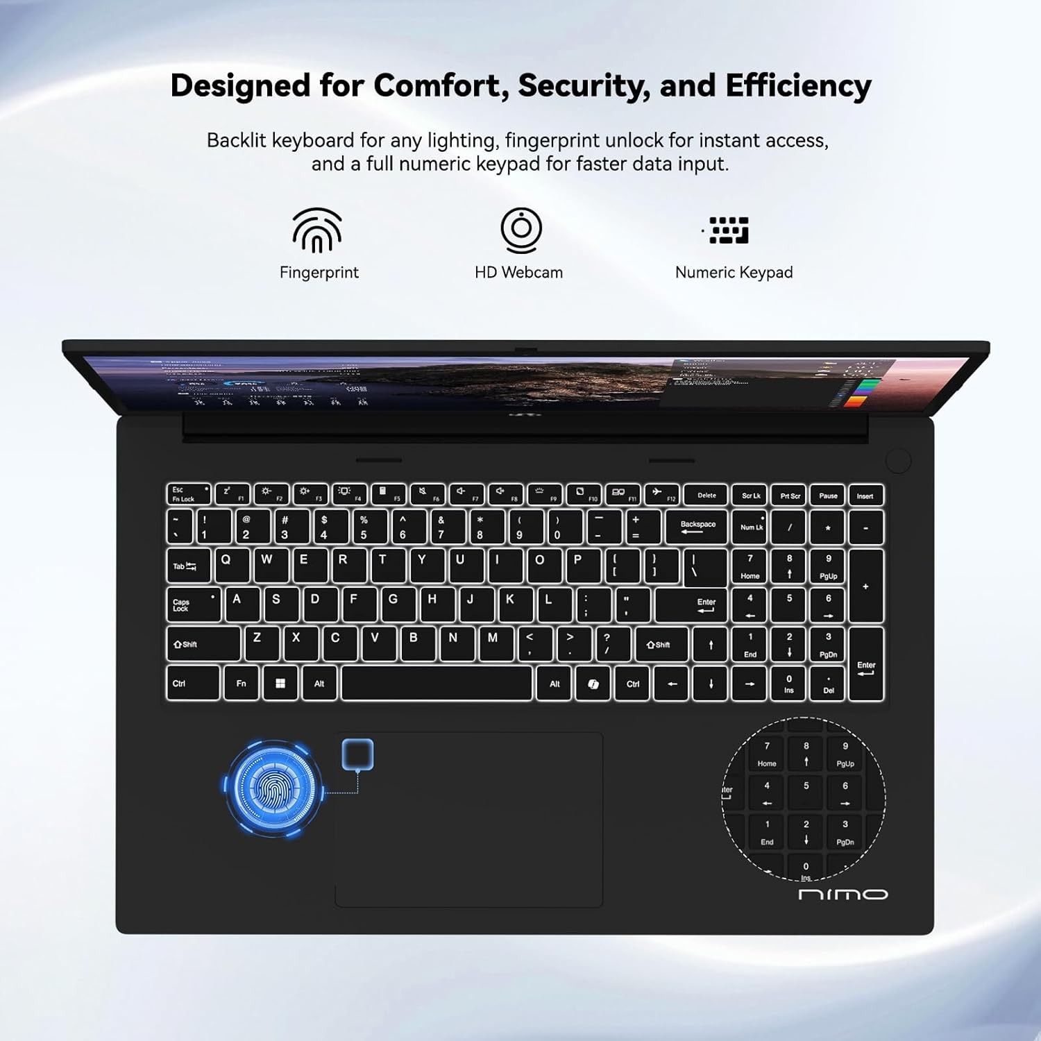 NIMO 17.3″ AI Laptop AMD Ryzen AI 9 HX 370 Radeon 890M 32GB RAM 1TB SSD 144Hz