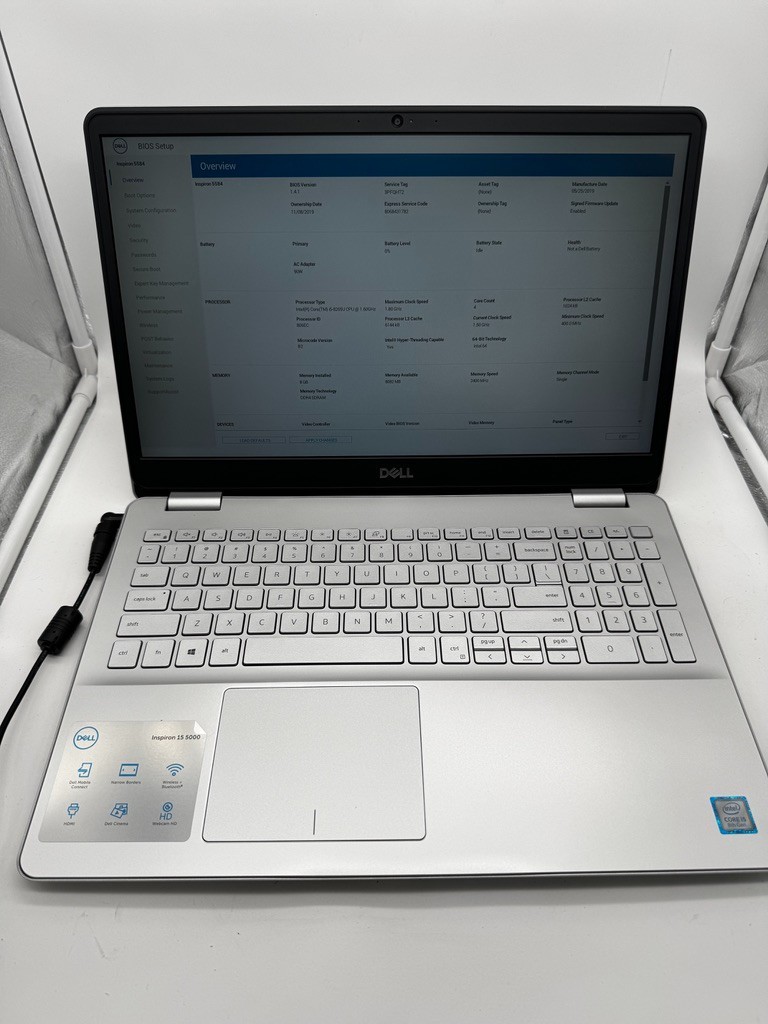 Dell Inspiron 15 5000 15.6″ i5 8th Gen 8GB 256GB SSD Win11 FHD Silver BATT DEAD