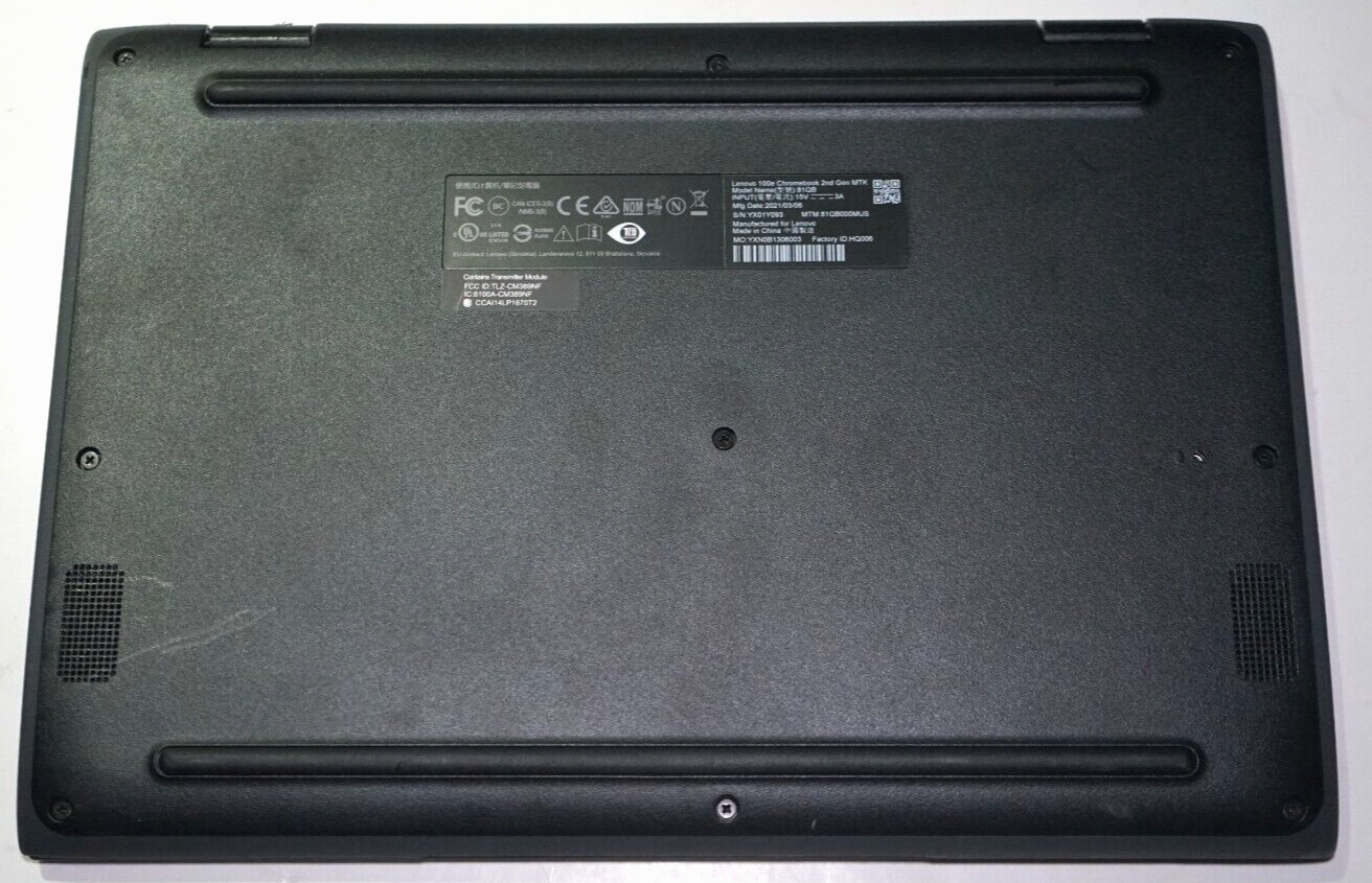 Lenovo 100e Chromebook 81QB0000US 11.6″ HD/Intel MT8173C/4GB Ram/32GB eMMC