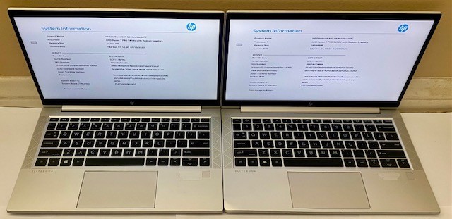 LOT 2 HP EliteBook 835 G8 AMD Ryzen 7 Pro 5850U with Radeon Graphics 16GB