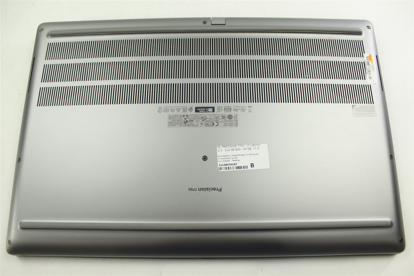 Dell Precision 7750 17.3″ FHD i7-10875H 2.3GHz 512GB SSD 64GB RAM W11P RTX 4000