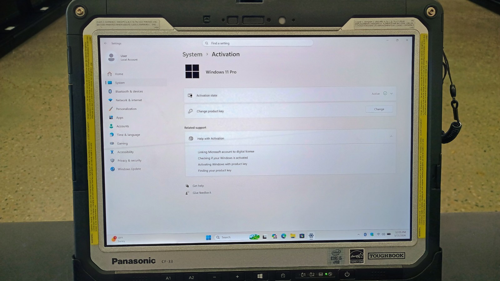 Panasonic Toughbook CF-33 – i5-10310u – 16GB Ram – 512GB SSD – Win 11 Pro -Read