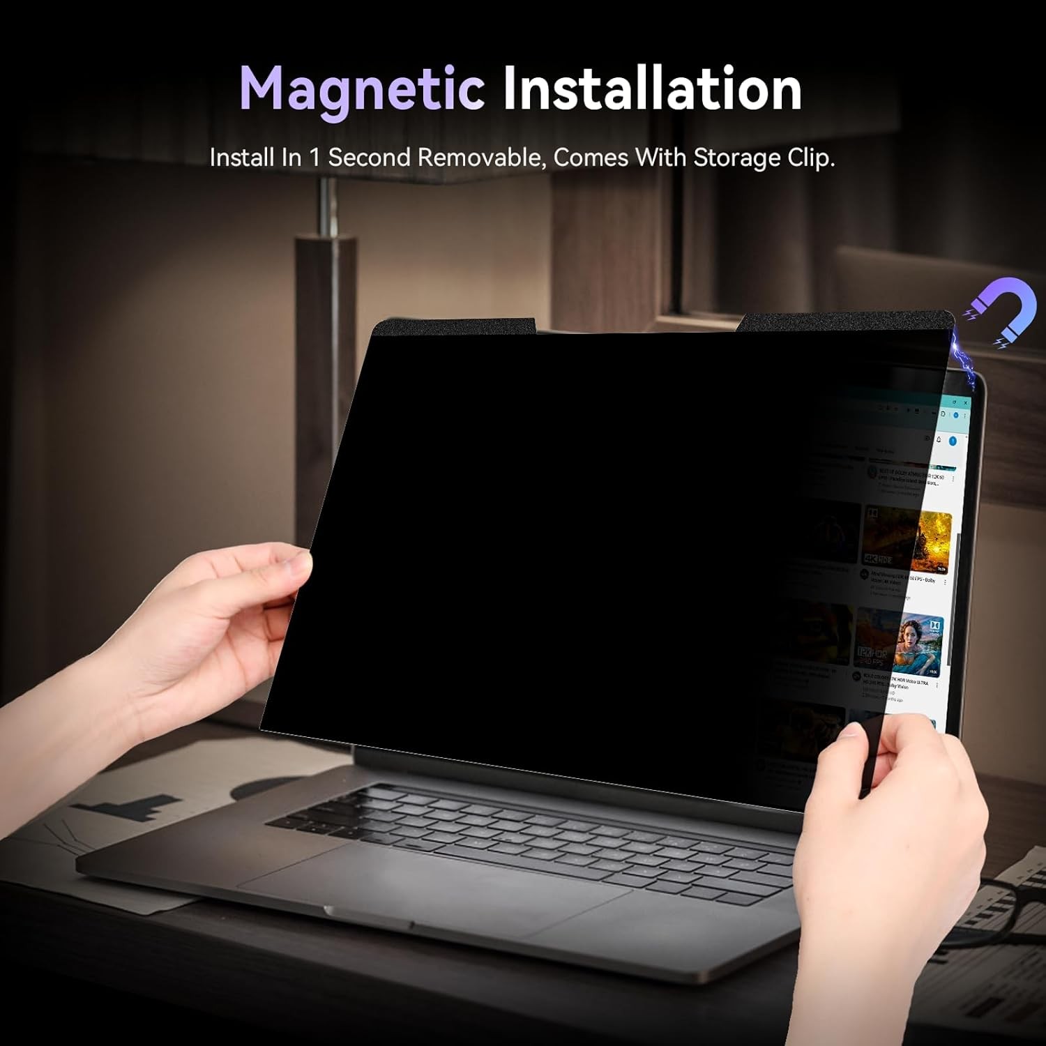 Magnetic Laptop Privacy Screen 14 Inch Anti Glare Protector for Computer Monitor