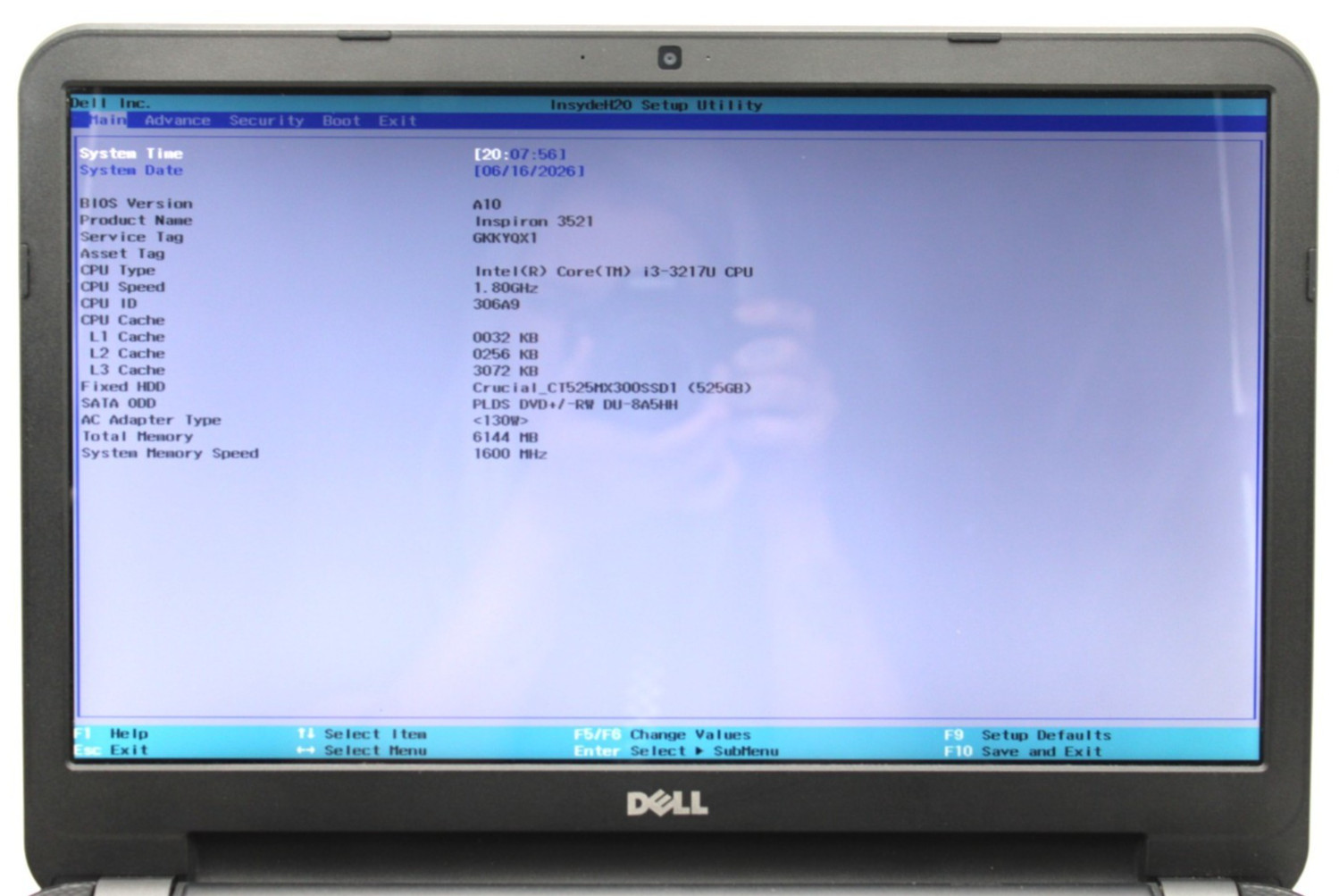 Dell Inspiron 15 3521 i3-3217U@1.80GHz 6GB DDR3 525GB SATA NO OS *USED/TESTED*