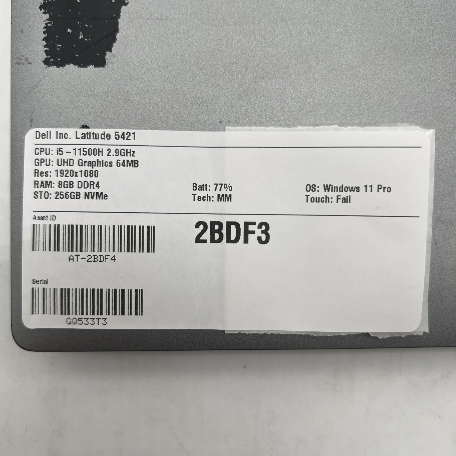 Dell Latitude 5421 I5 11500H 2.9GHz 8GB RAM 256GB SSD Win11P READ