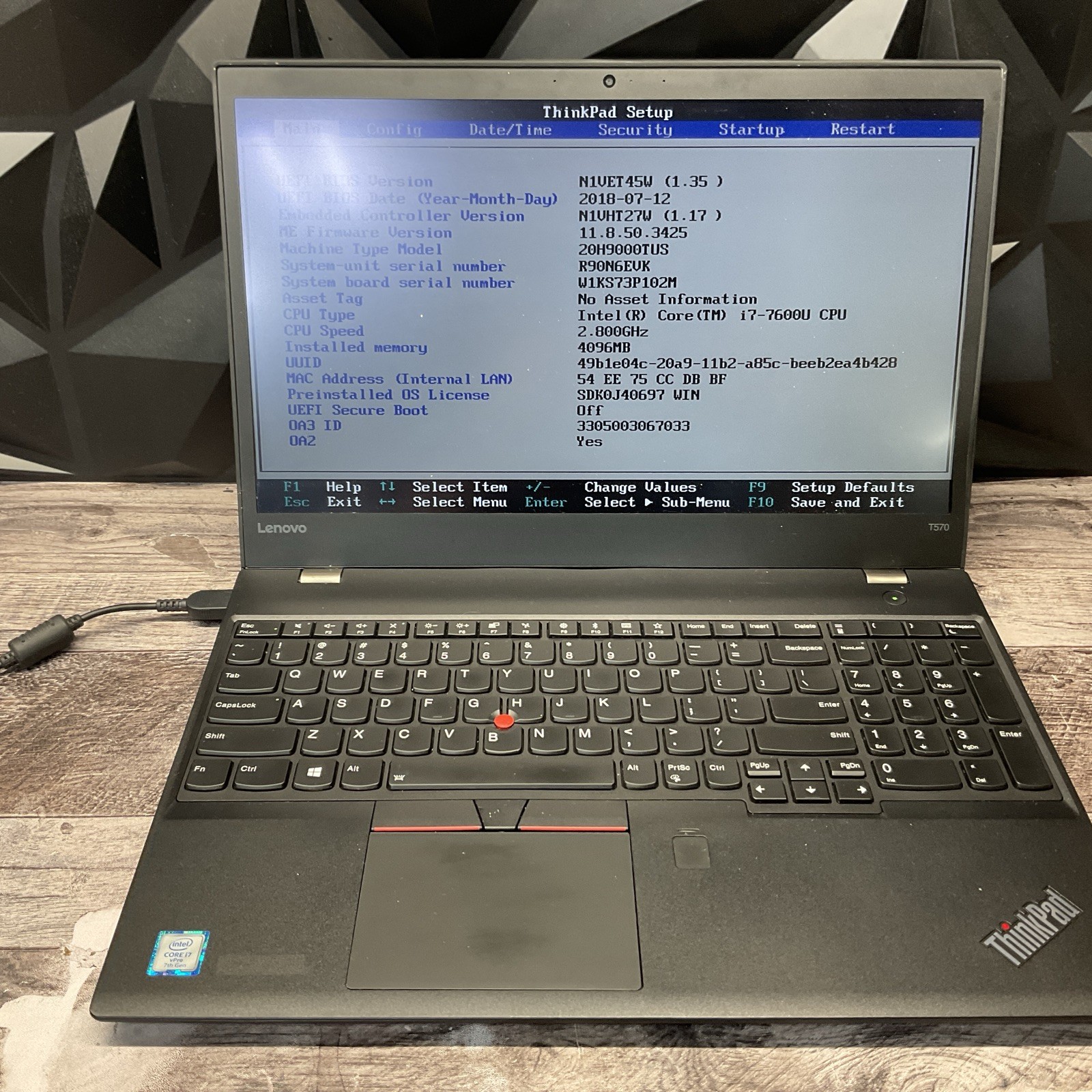 Lenovo ThinkPad T570 / i7 7th Gen / No RAM / No SSD / O20