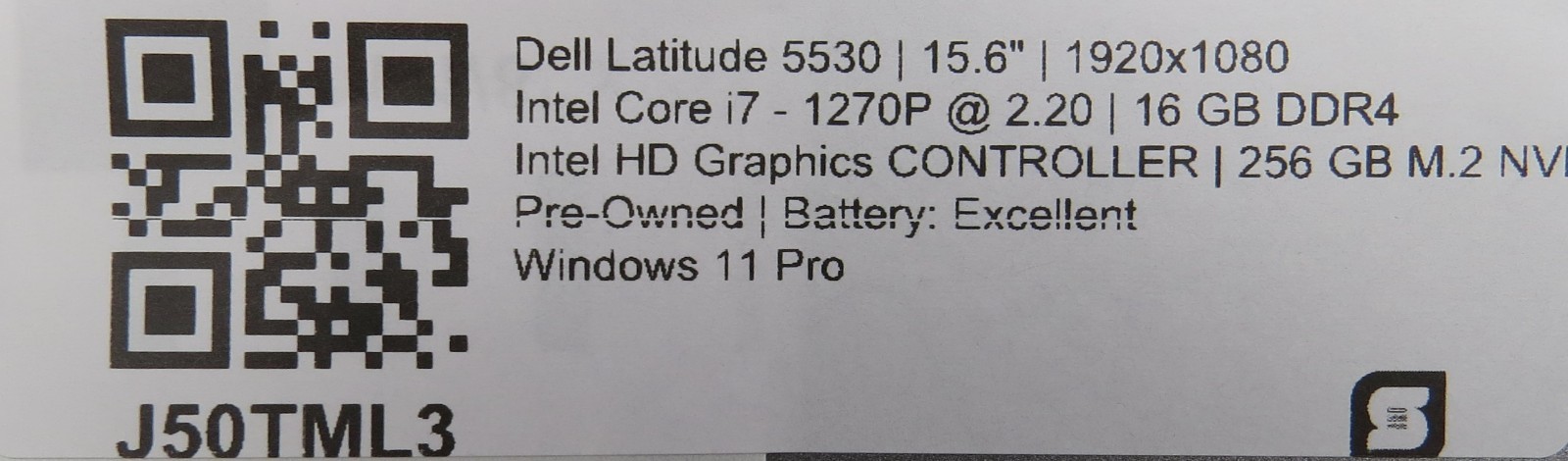 Dell Latitude 5530 | i7-1270P @ 2.20GHz | 16GB DDR4 | 256GB NVME | Win11 Pro