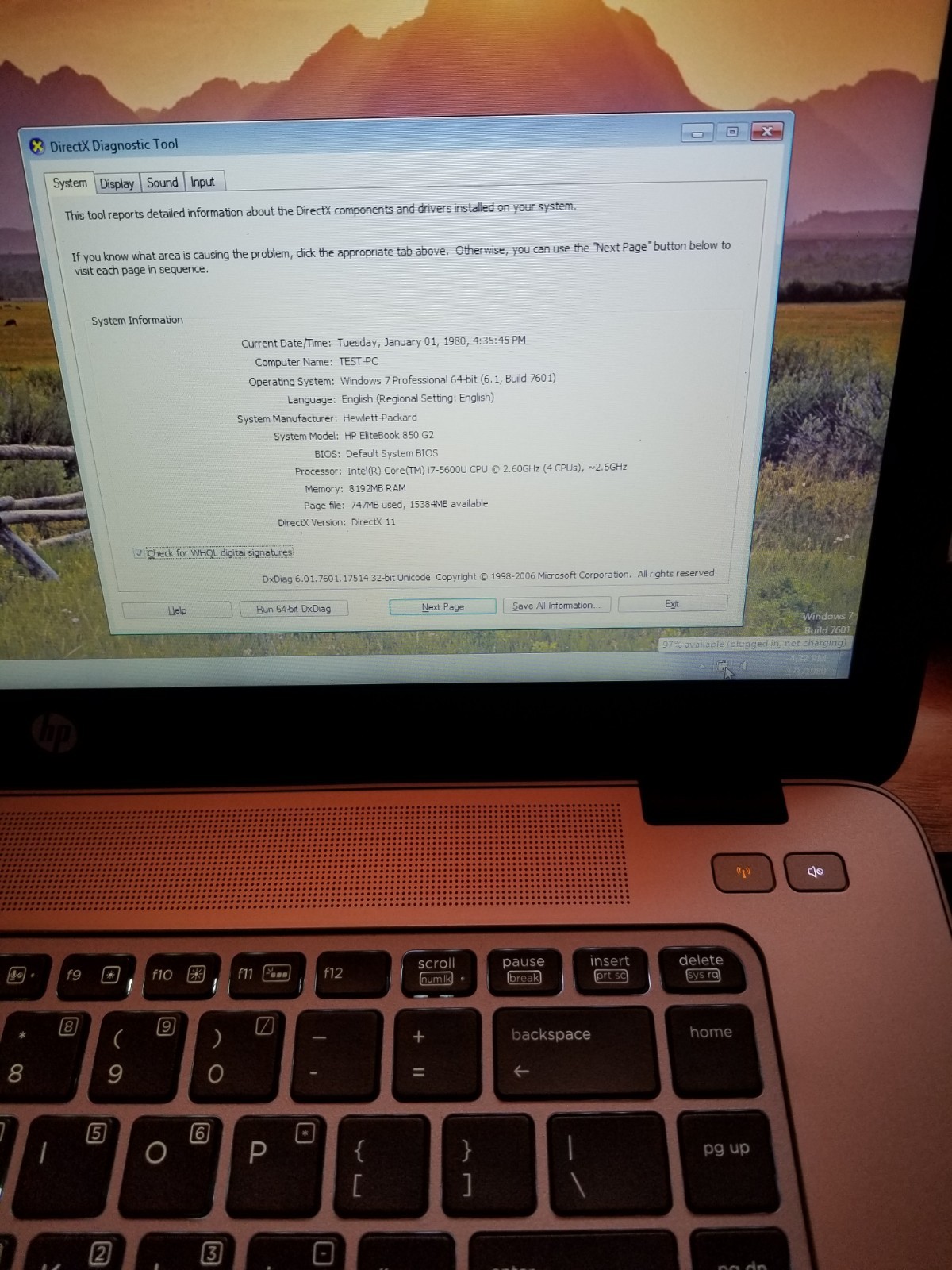 Lot 4 HP EliteBook 850 G2 i7-5600U 2.6 GHz 8GB RAM 128GB SSD Batt 15.6″ NO AC|OS
