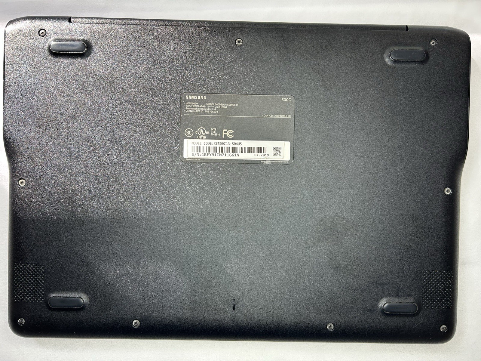 Samsung Chromebook 3 XE500C13-K02US PC Only-NoCharger
