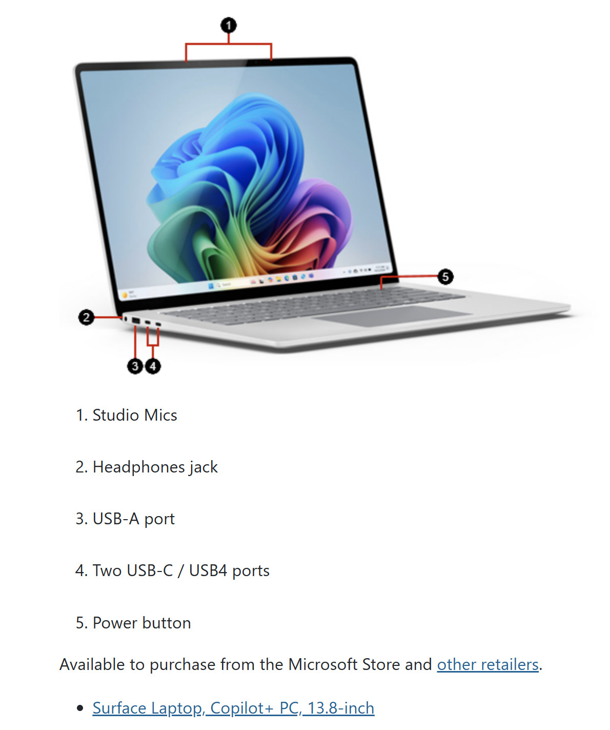 Microsoft Surface Laptop 7th Edition, 13.8″ Ultra 5 236V, 16GB RAM, 256GB